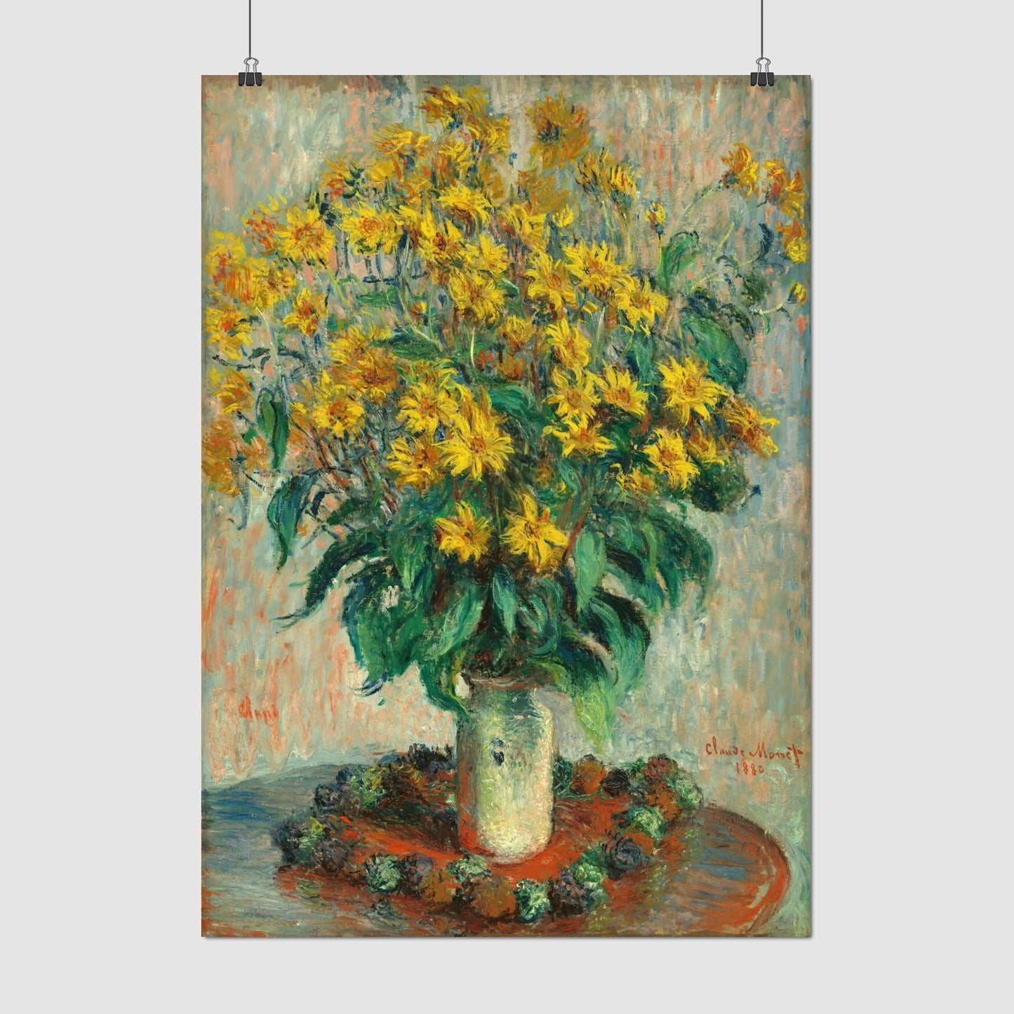 Jerusalem Artichoke Flowers (1880) – Claude Monet - Printed Masterpieces