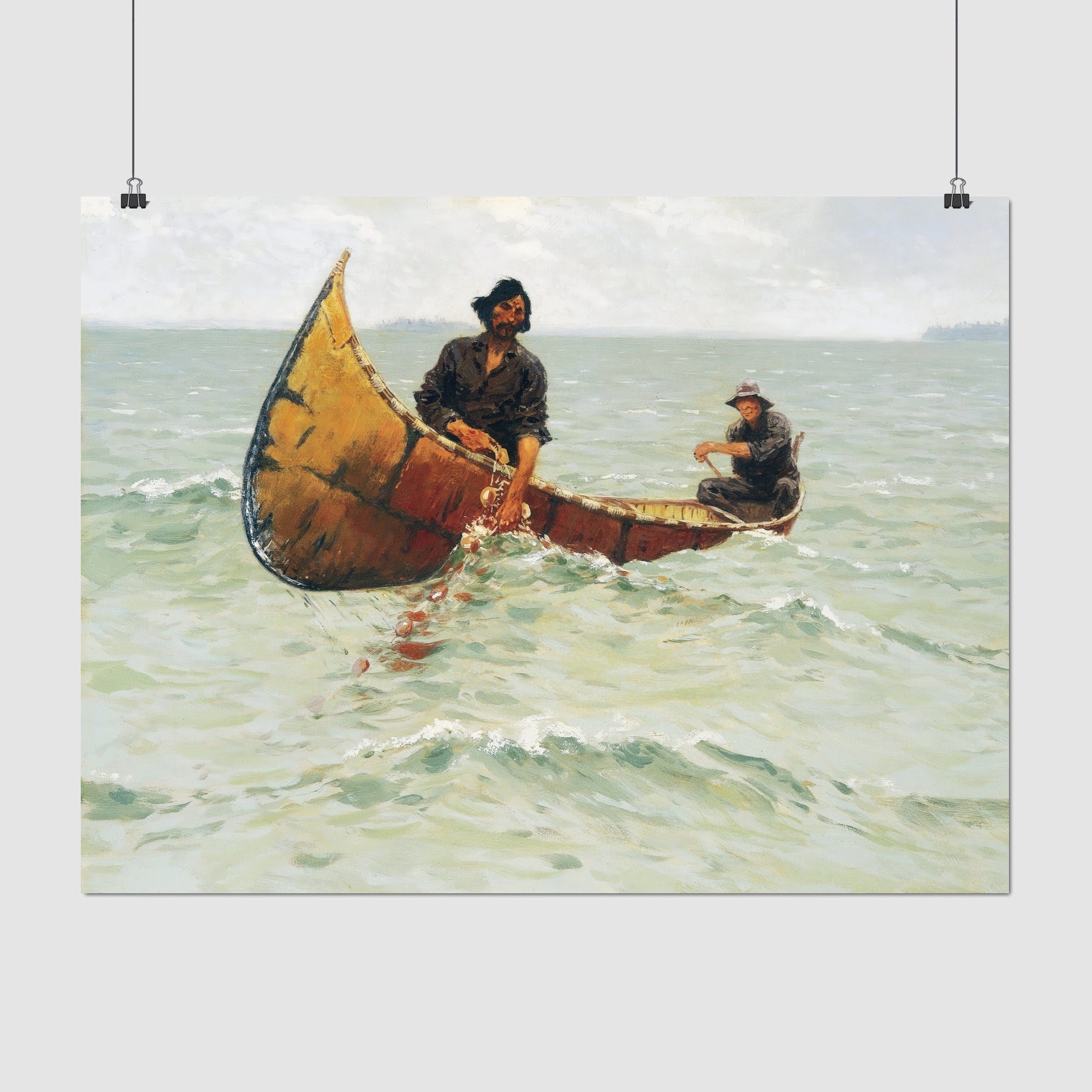 Hauling the Gill Net (1905) – Frederic Remington - Printed Masterpieces