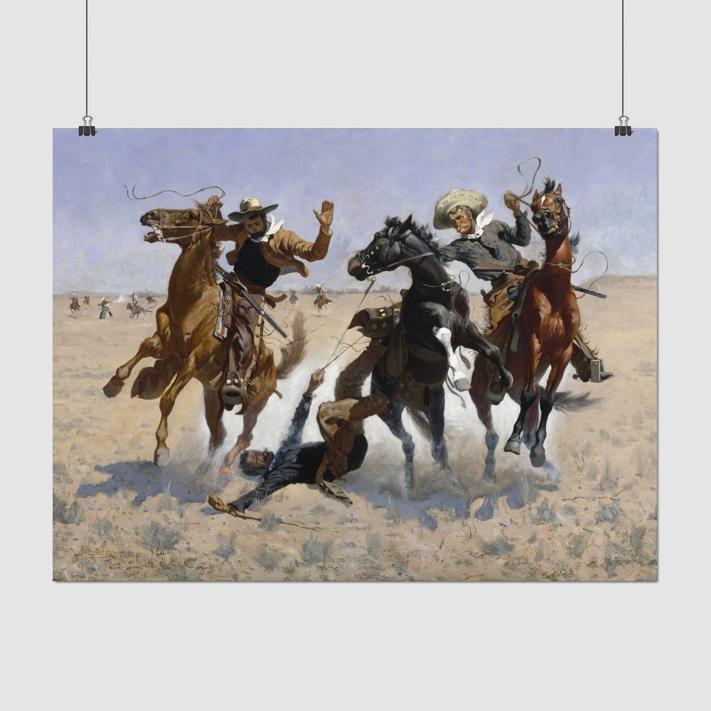 Aiding a Comrade – Frederic Remington, Classic Art Reproduction