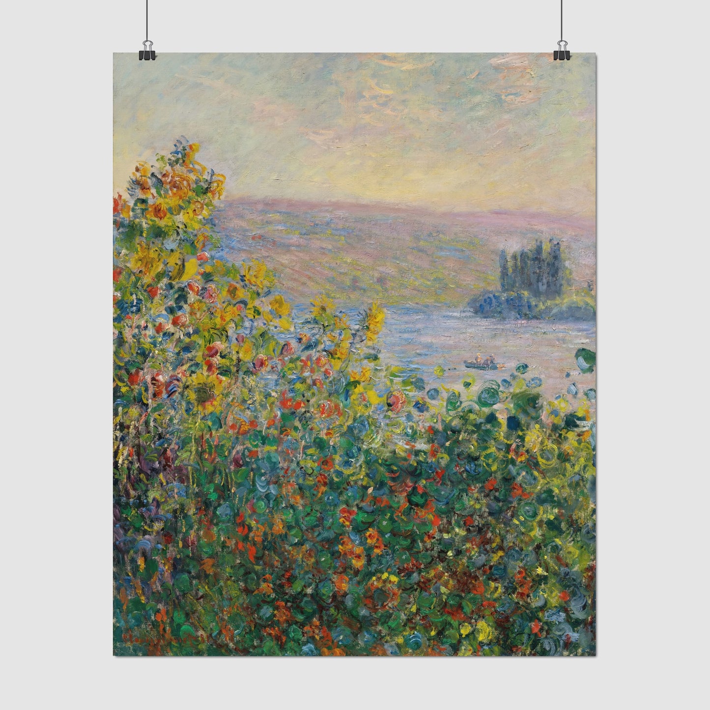 Flower Beds at Vétheuil (1881) – Claude Monet