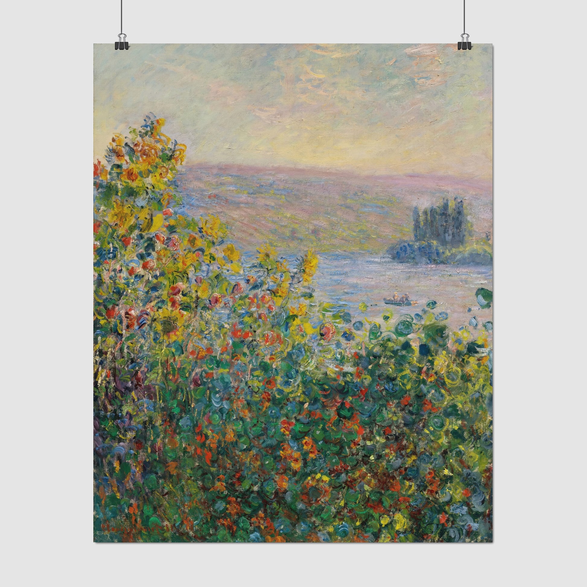 Flower Beds at Vétheuil (1881) – Claude Monet