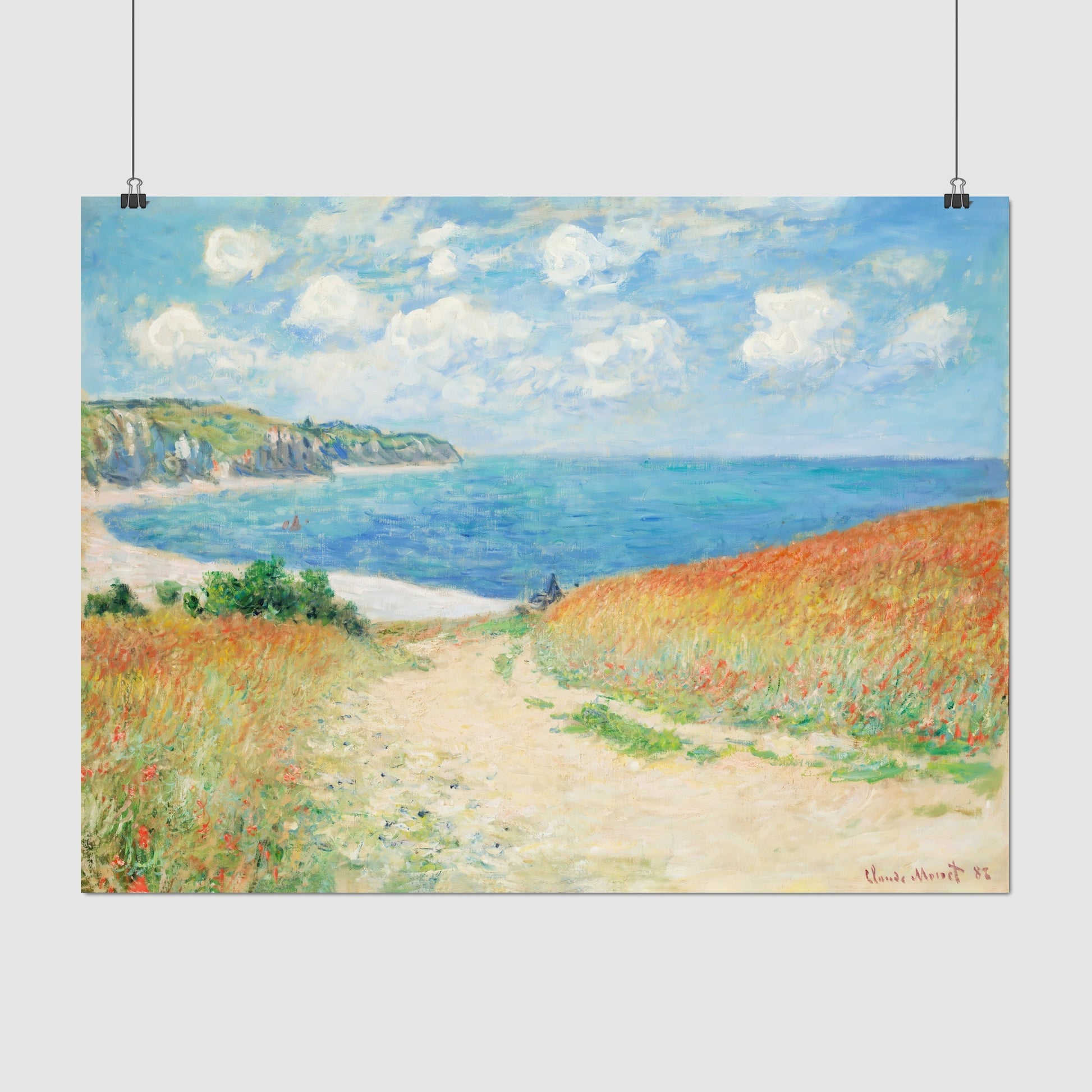 Path in the Wheat Fields at Pourville (1882) – Claude Monet - Printed Masterpieces