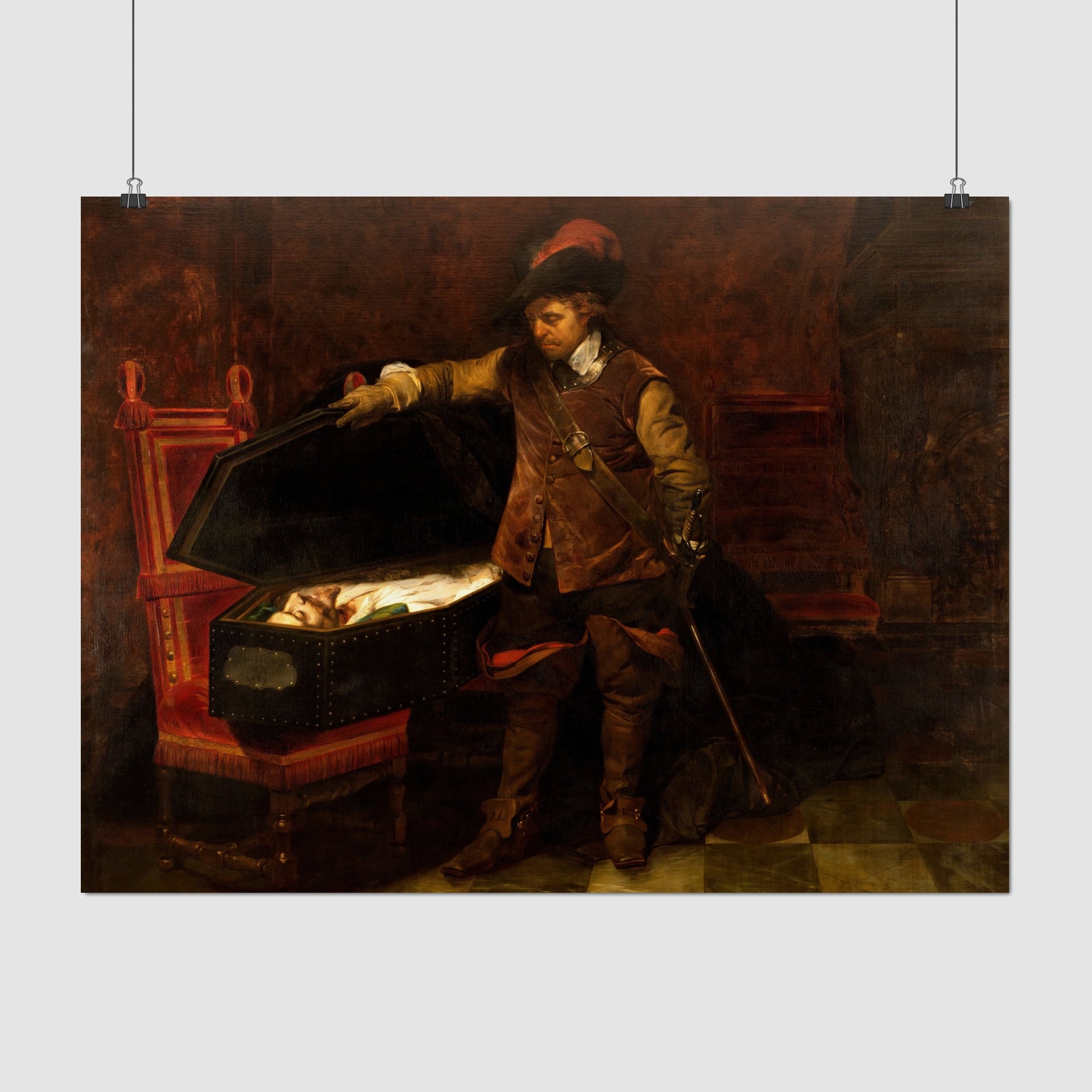Cromwell before the Coffin of Charles I (1831) – Paul Delaroche