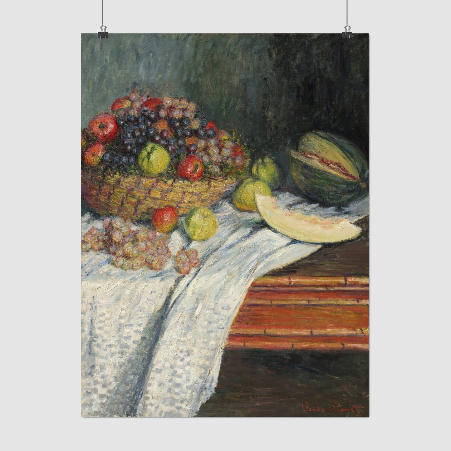 Still Life with a Honeydew Melon (1879) – Claude Monet