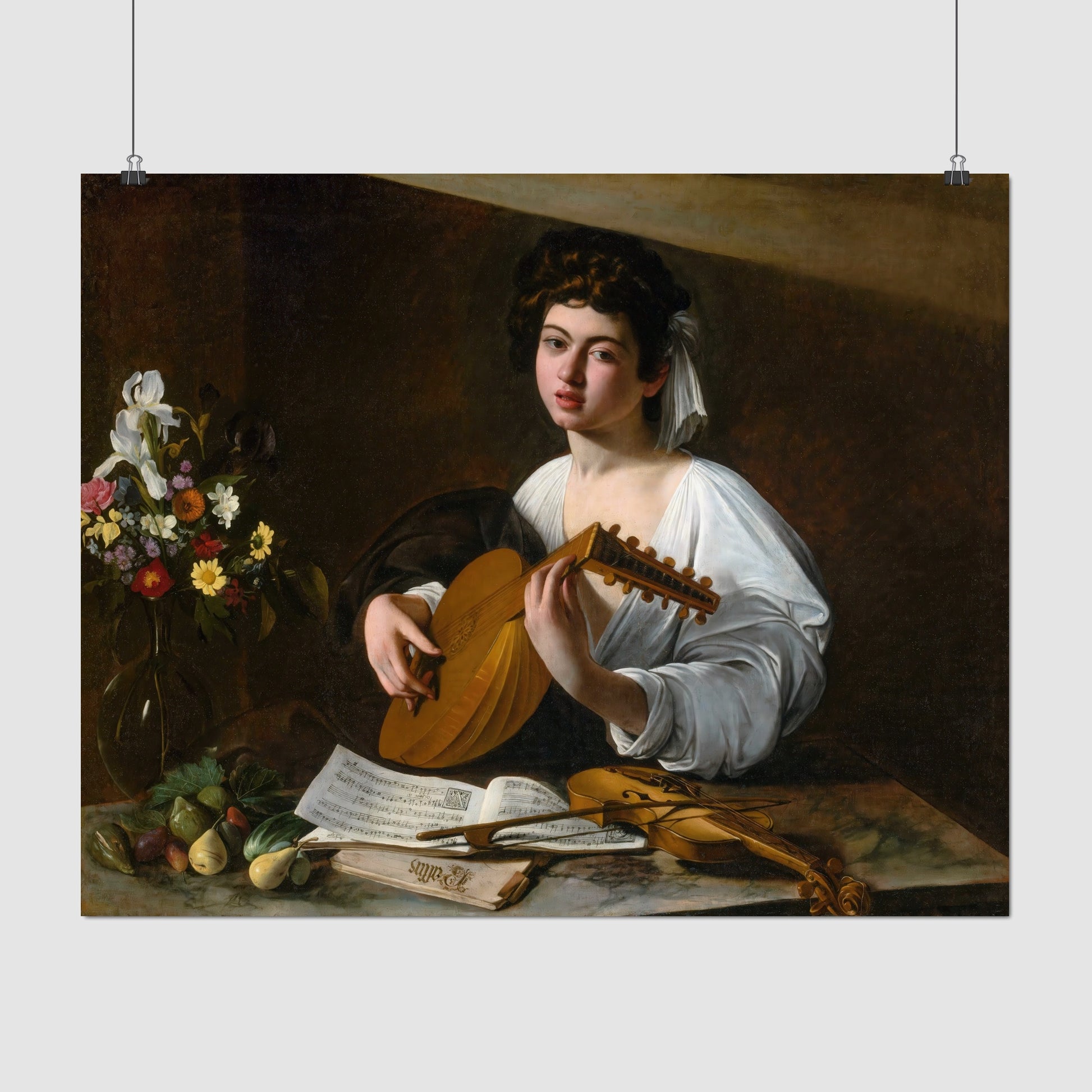 The Lute Player – Caravaggio, Classic Art Reproduction