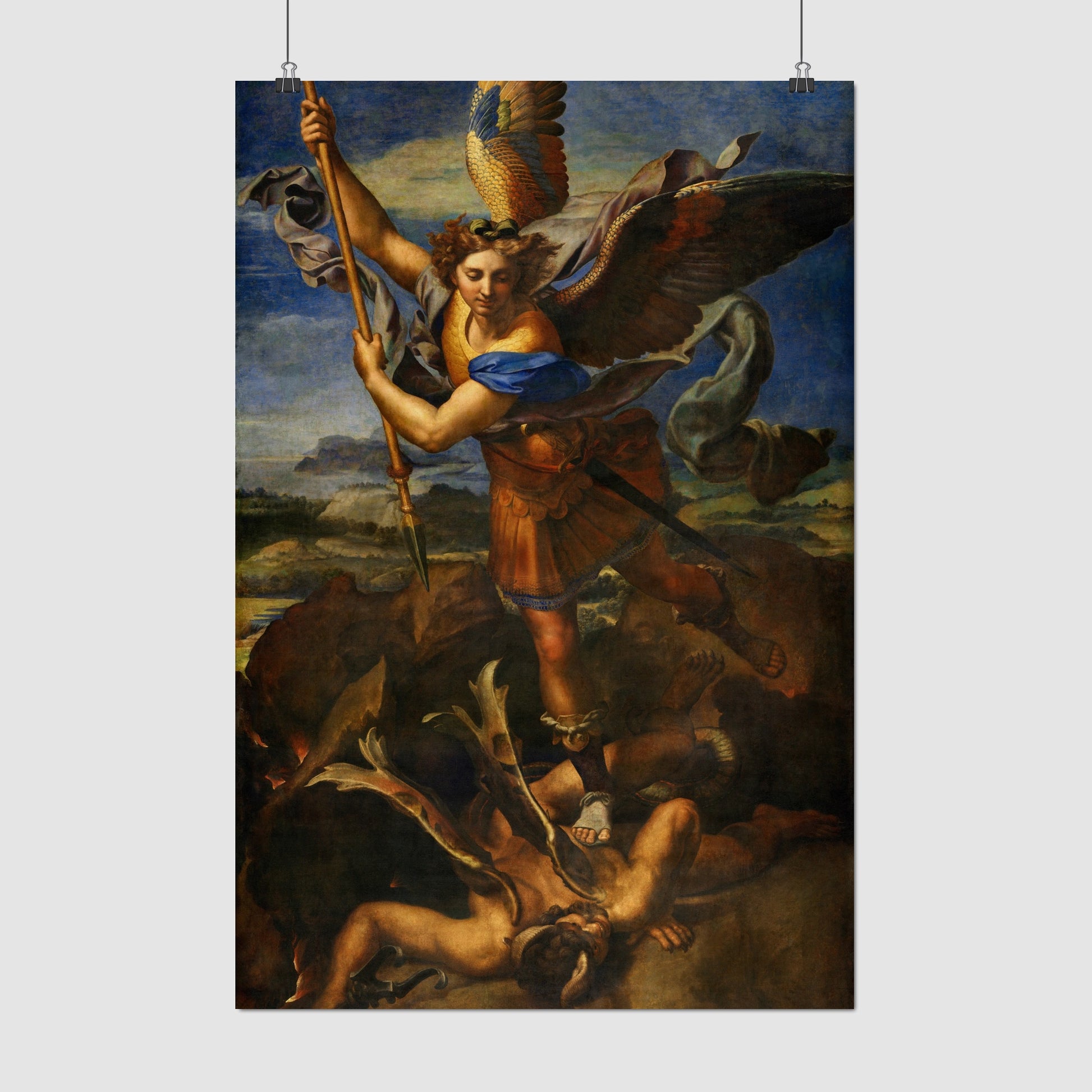 Saint Michael Vanquishing Satan (1518) – Raphael Santi
