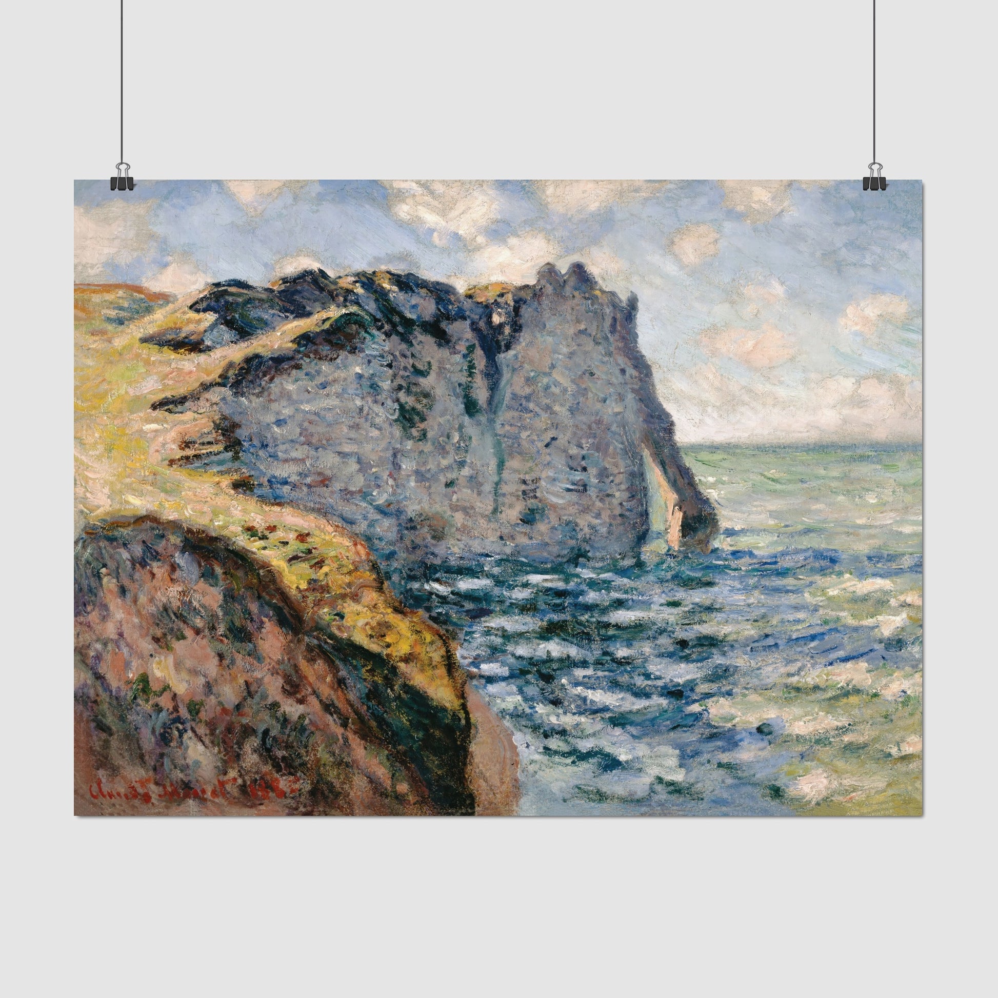 The Cliff of Aval (1885) – Claude Monet - Printed Masterpieces
