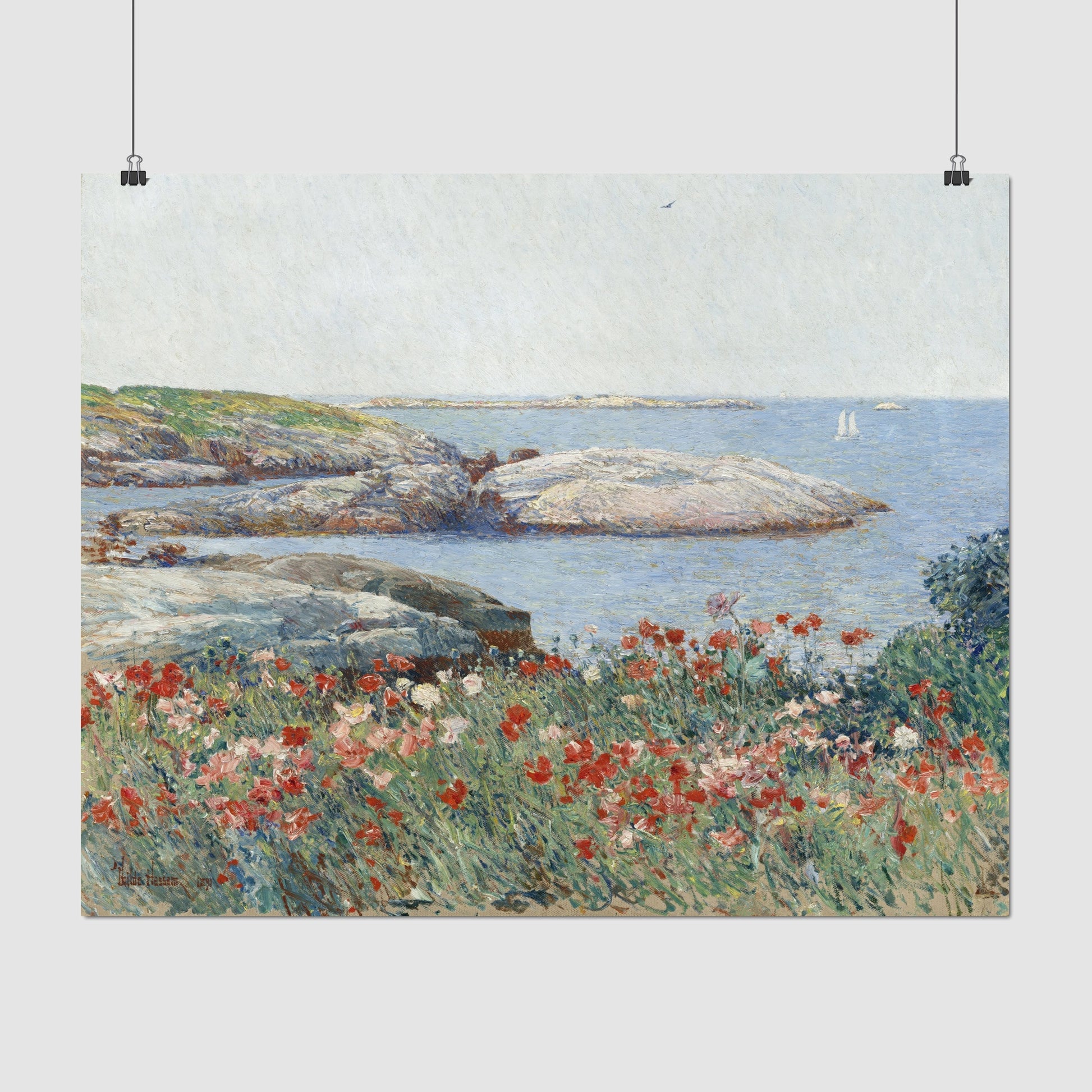 Poppies, Isles of Shoals – Childe Hassam, Classic Art Reproduction