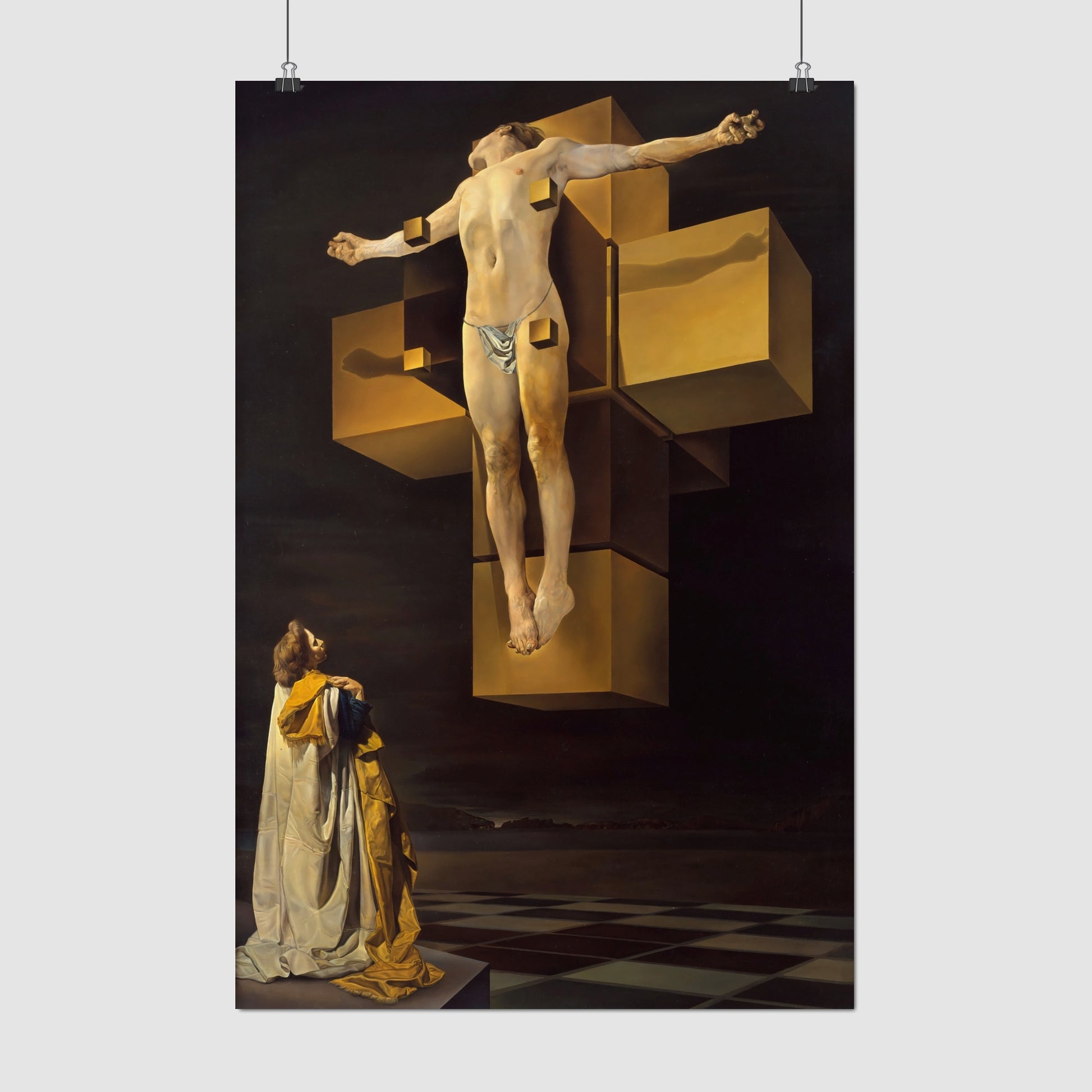 Crucifixion (Corpus Hypercubus) – Salvador Dalí, Classic Art Reproduction