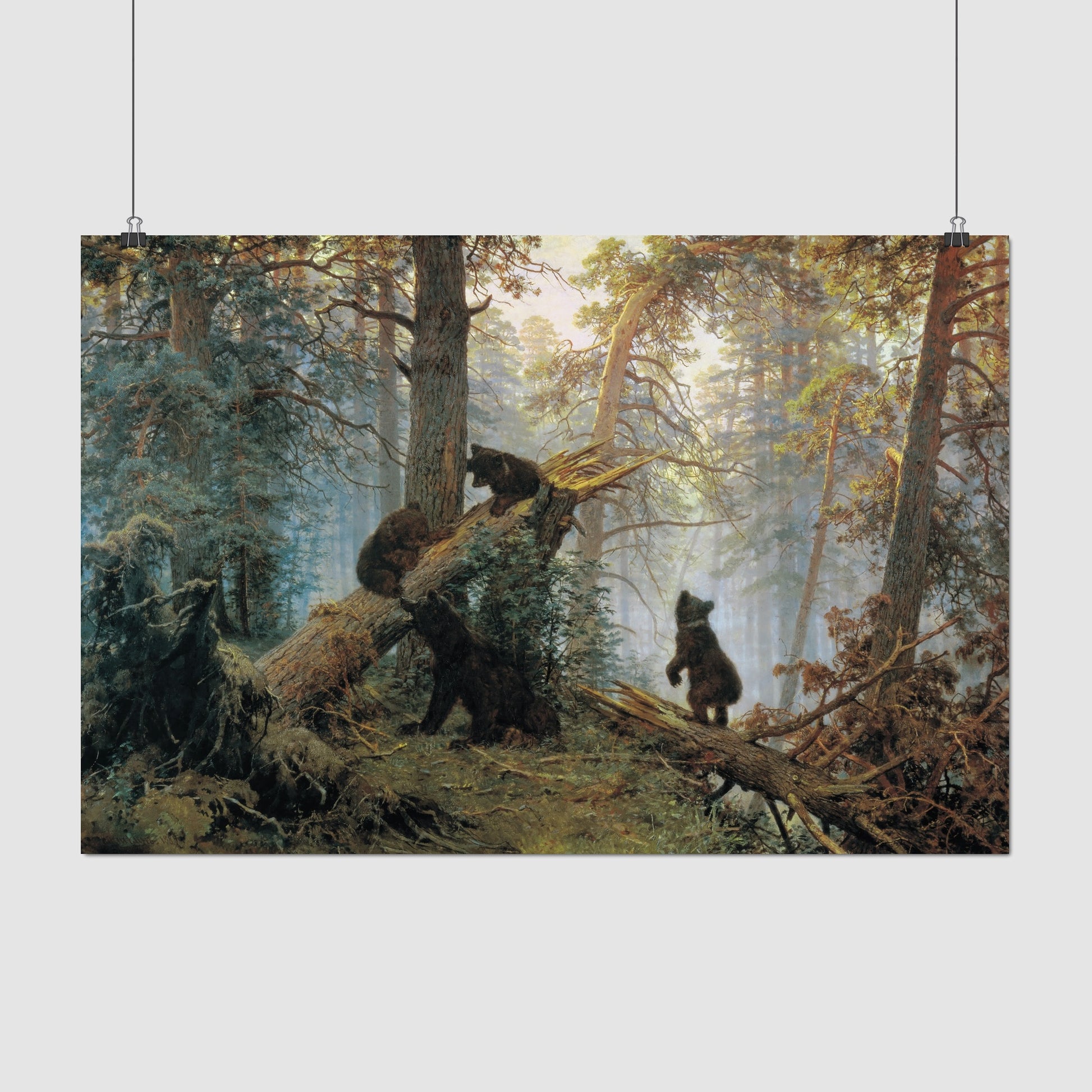 Morning in a Pine Forest – Ivan Shishkin, Classic Art Reproduction
