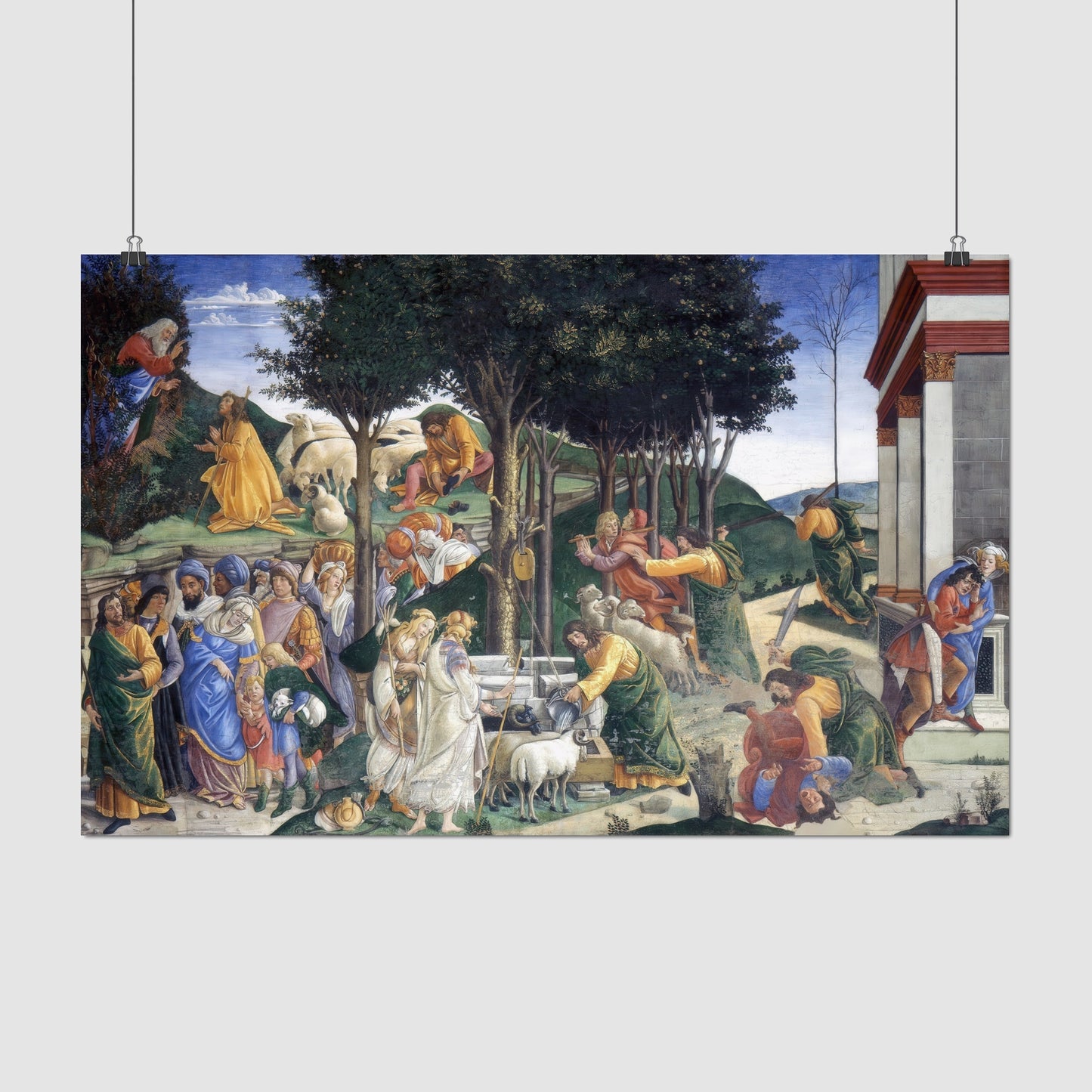 Youth of Moses (1481–1482) – Sandro Botticelli