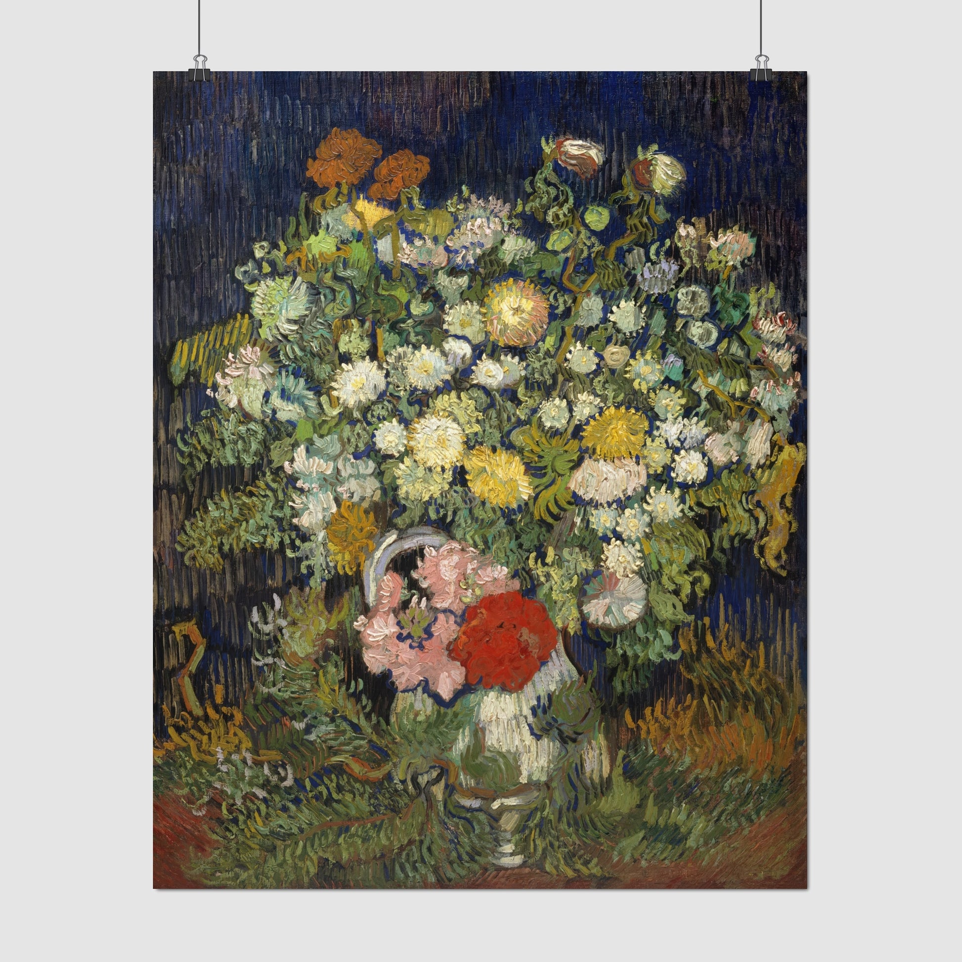 Bouquet of Flowers in a Vase (1890) – Vincent van Gogh