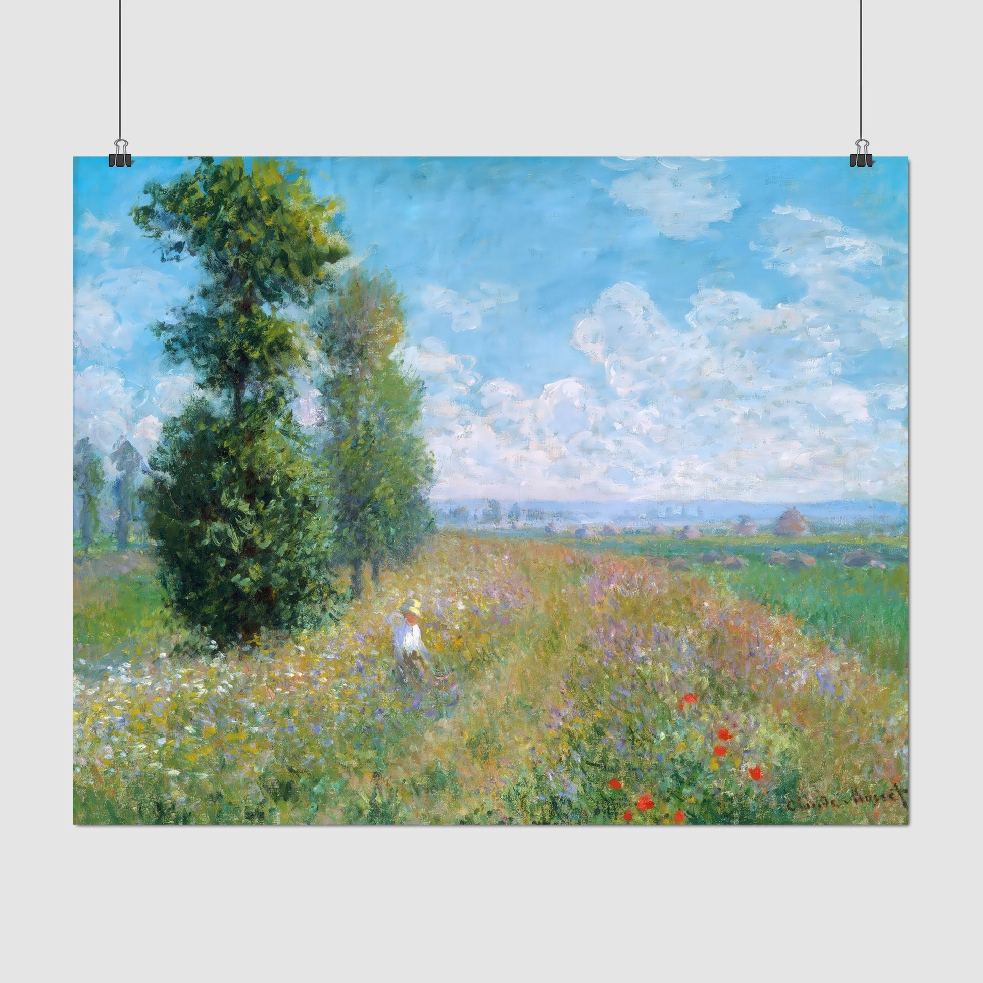 Meadow with Poplars (1875) – Claude Monet - Printed Masterpieces