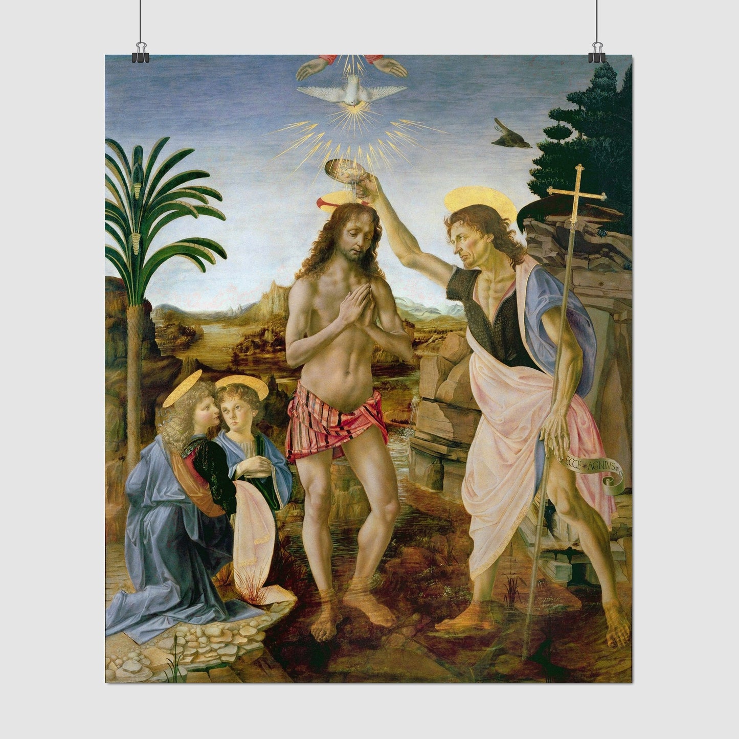 Baptism of Christ – Andrea del Verrocchio, Classic Art Reproduction