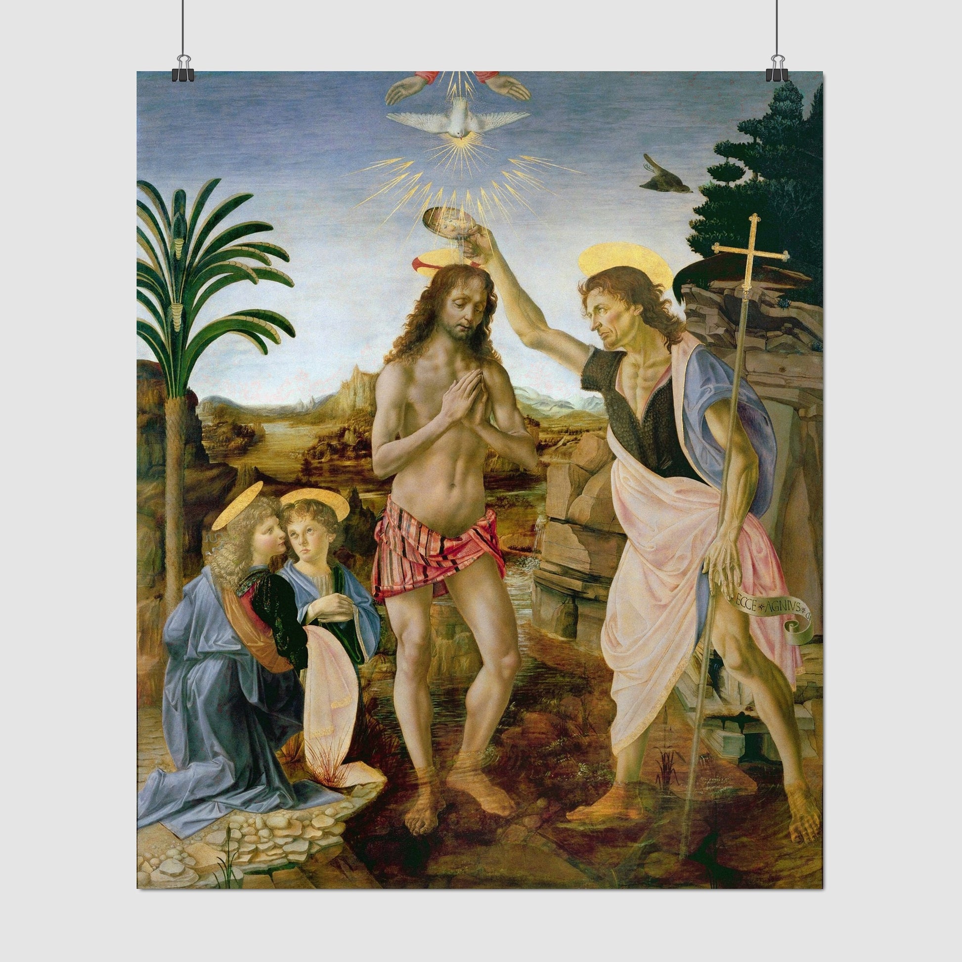 Baptism of Christ – Andrea del Verrocchio, Classic Art Reproduction