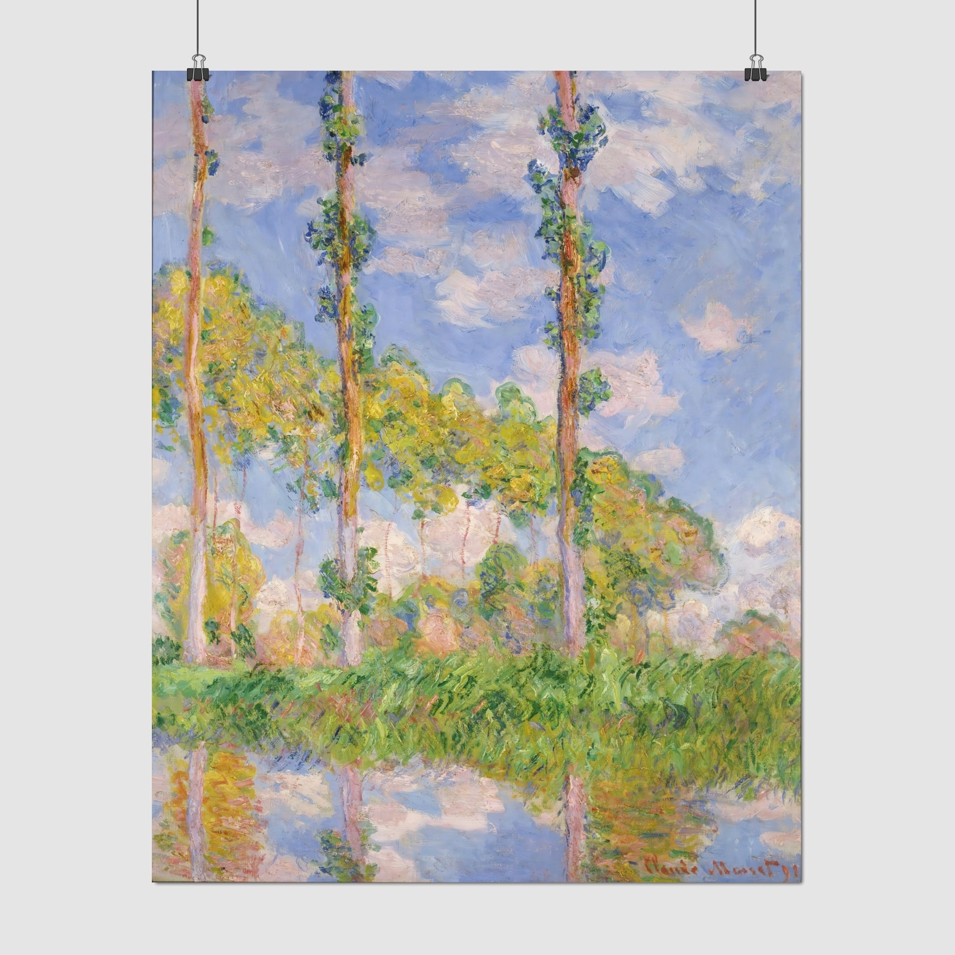 Poplars in the Sun (1891) – Claude Monet