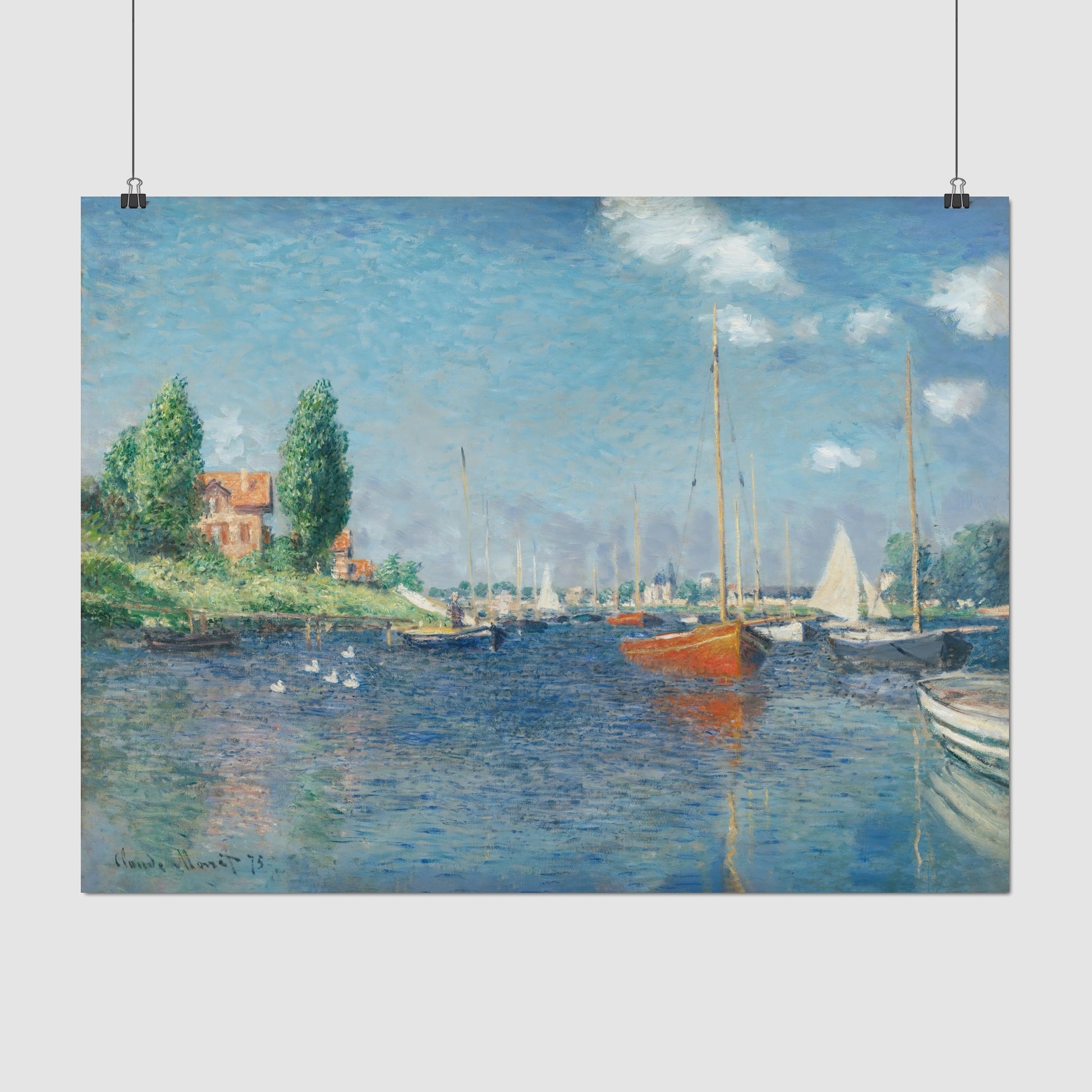 Red Boats (1875) – Claude Monet - Printed Masterpieces