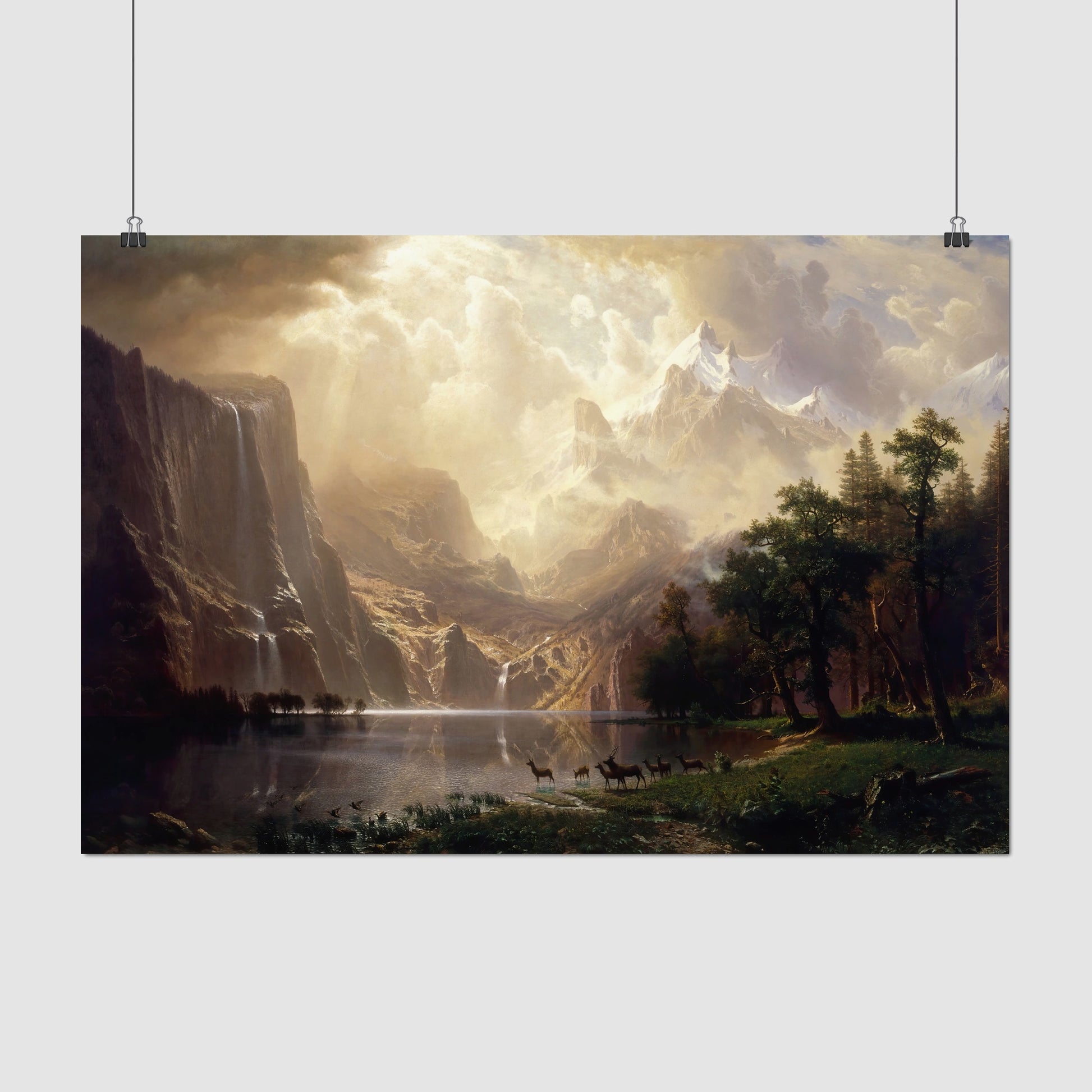 Among the Sierra Nevada – Albert Bierstadt, Classic Art Reproduction