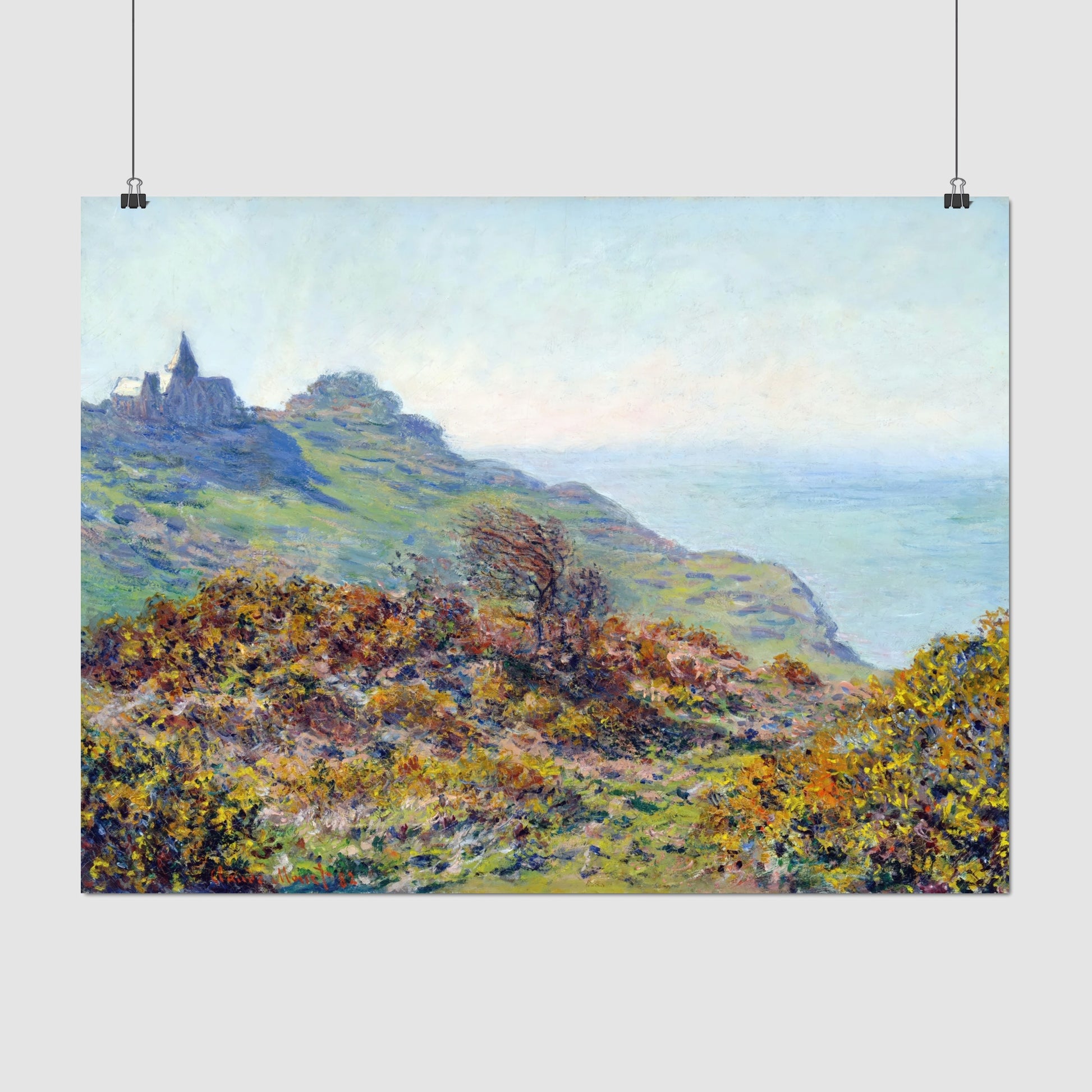 The Varengeville Church and the Moutiers Gorge (1882) – Claude Monet - Printed Masterpieces