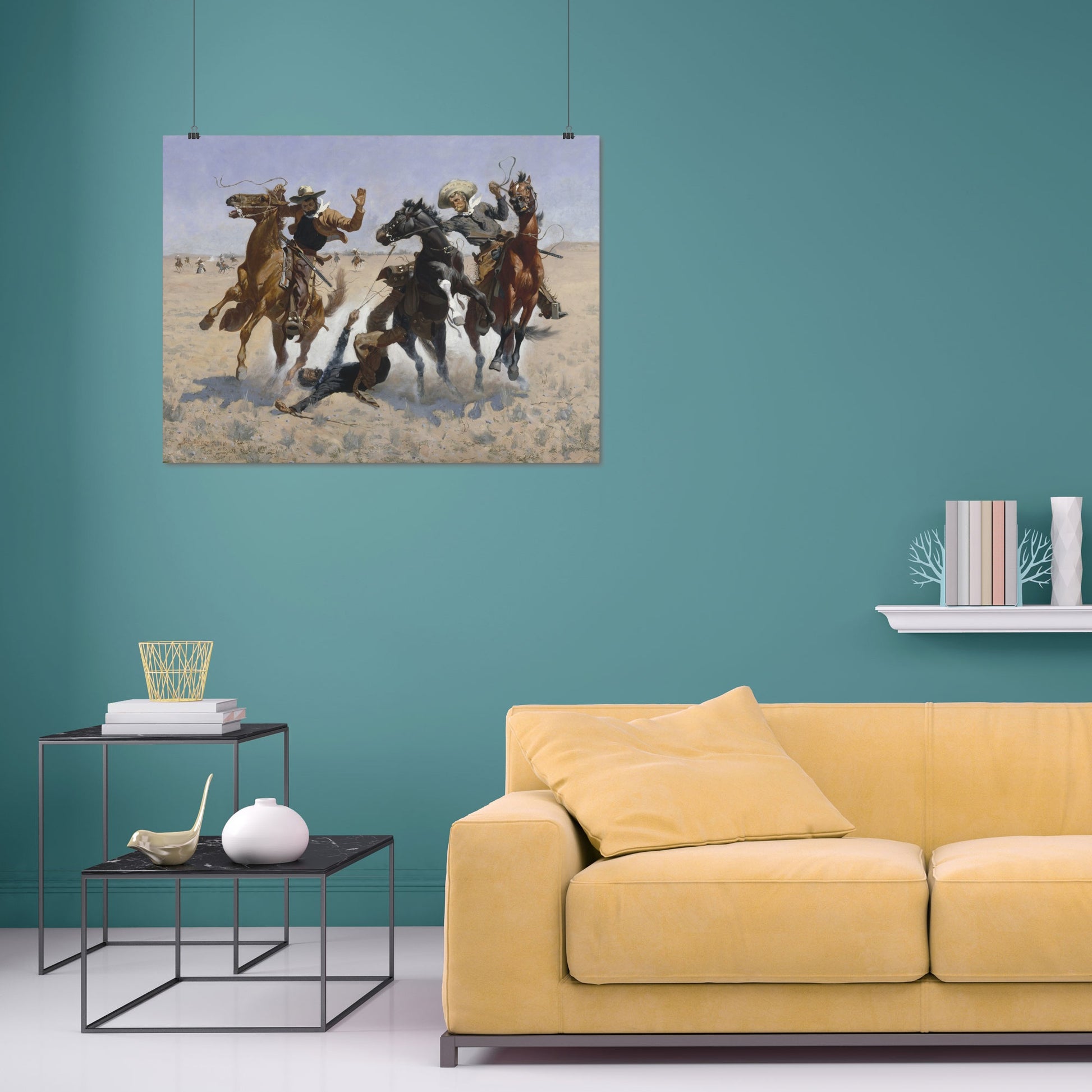 Aiding a Comrade – Frederic Remington, Classic Art Reproduction