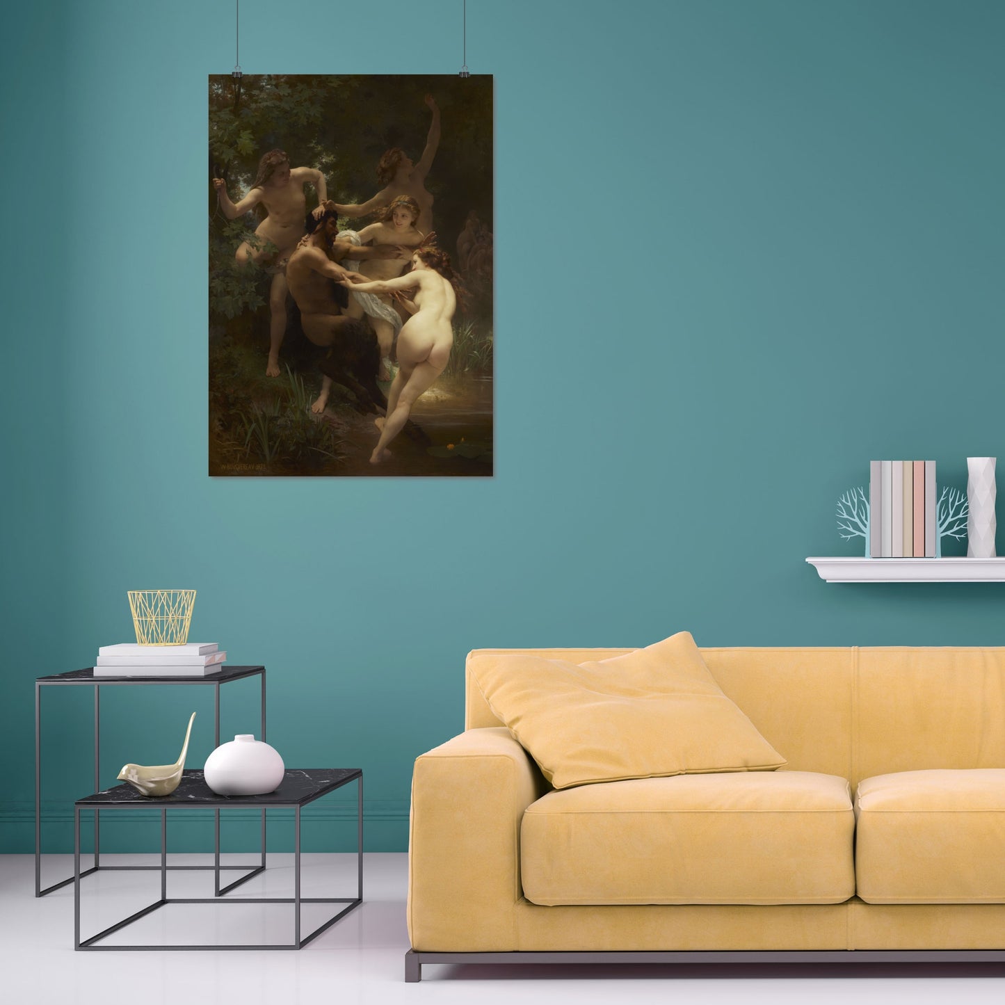 Nymphs and Satyr – William-Adolphe Bouguereau, Classic Art Reproduction