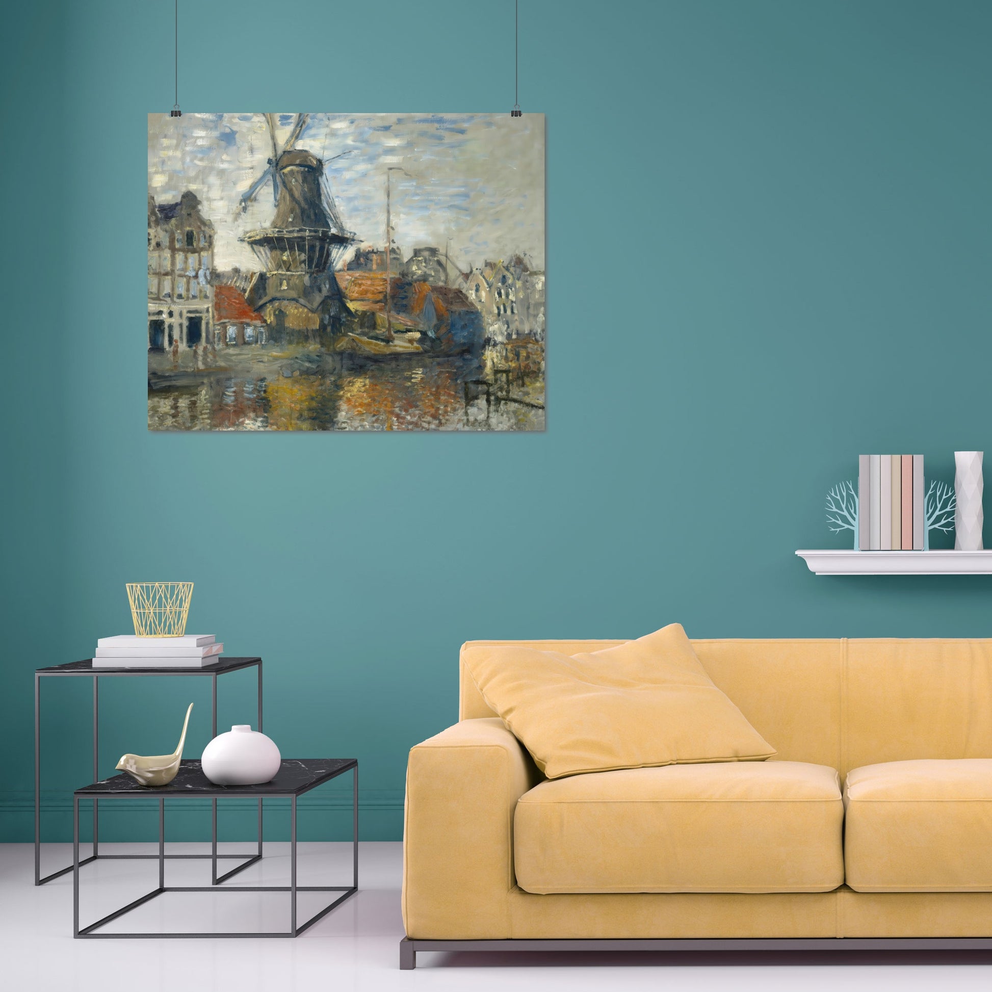 The Windmill on the Onbekende Gracht (1874) – Claude Monet