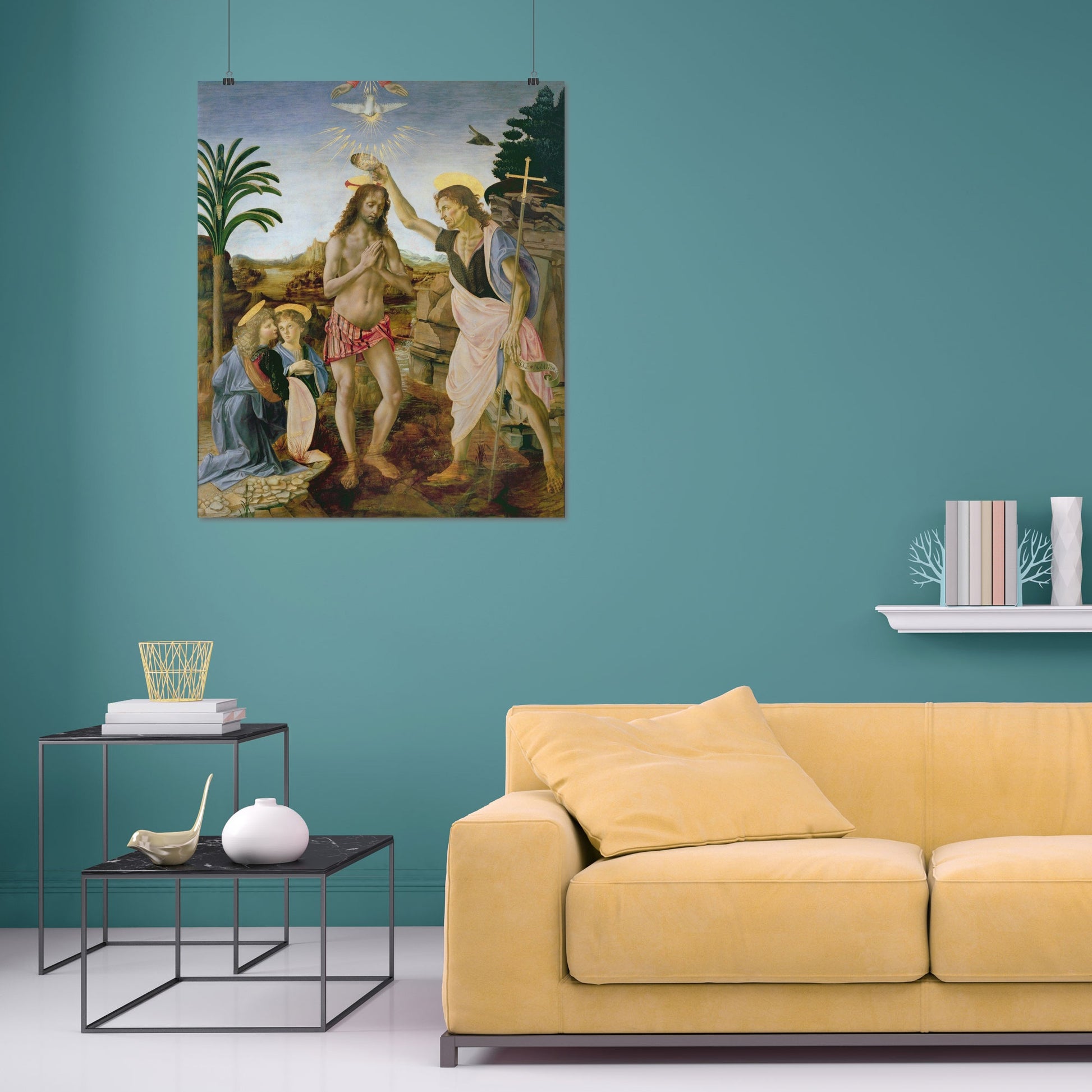 Baptism of Christ – Andrea del Verrocchio, Classic Art Reproduction