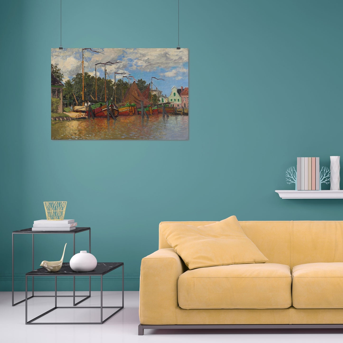 Boats at Zaandam (1871) – Claude Monet