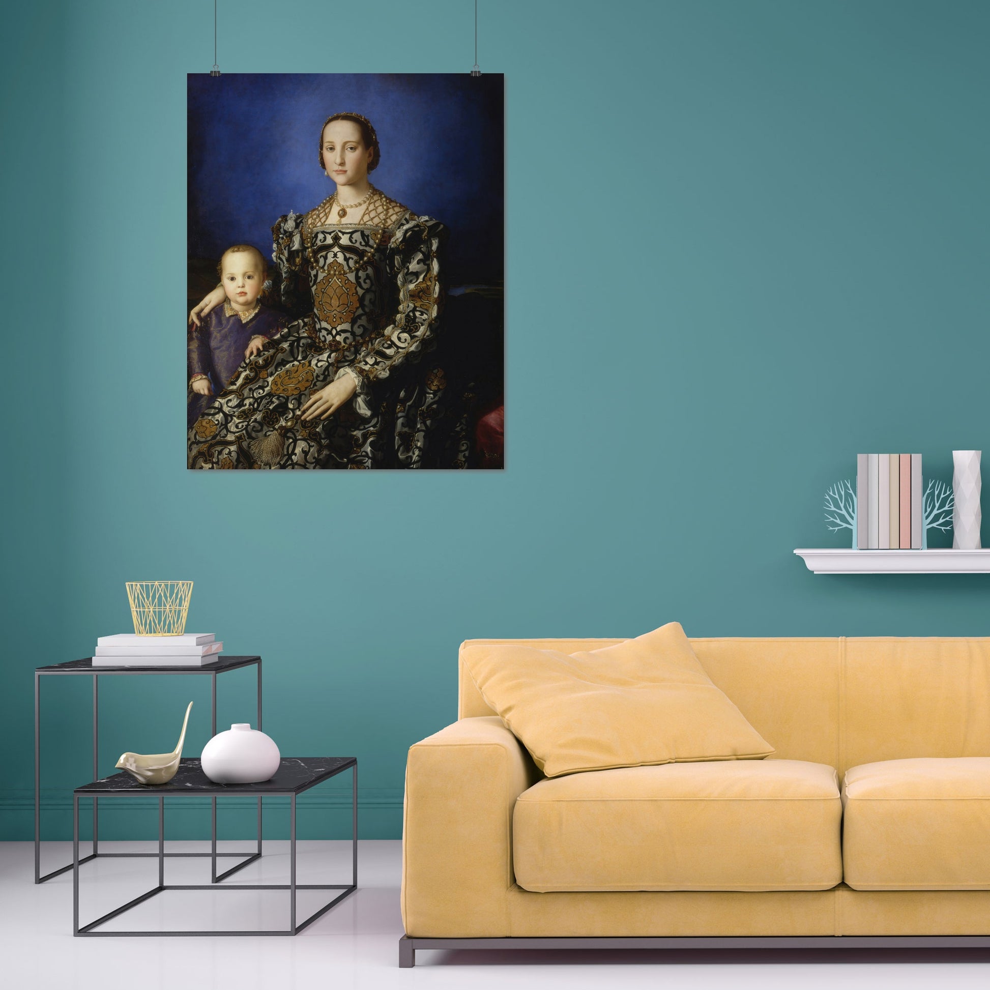 Portrait of Eleonora di Toledo with her son Giovanni – Bronzino, Classic Art Reproduction