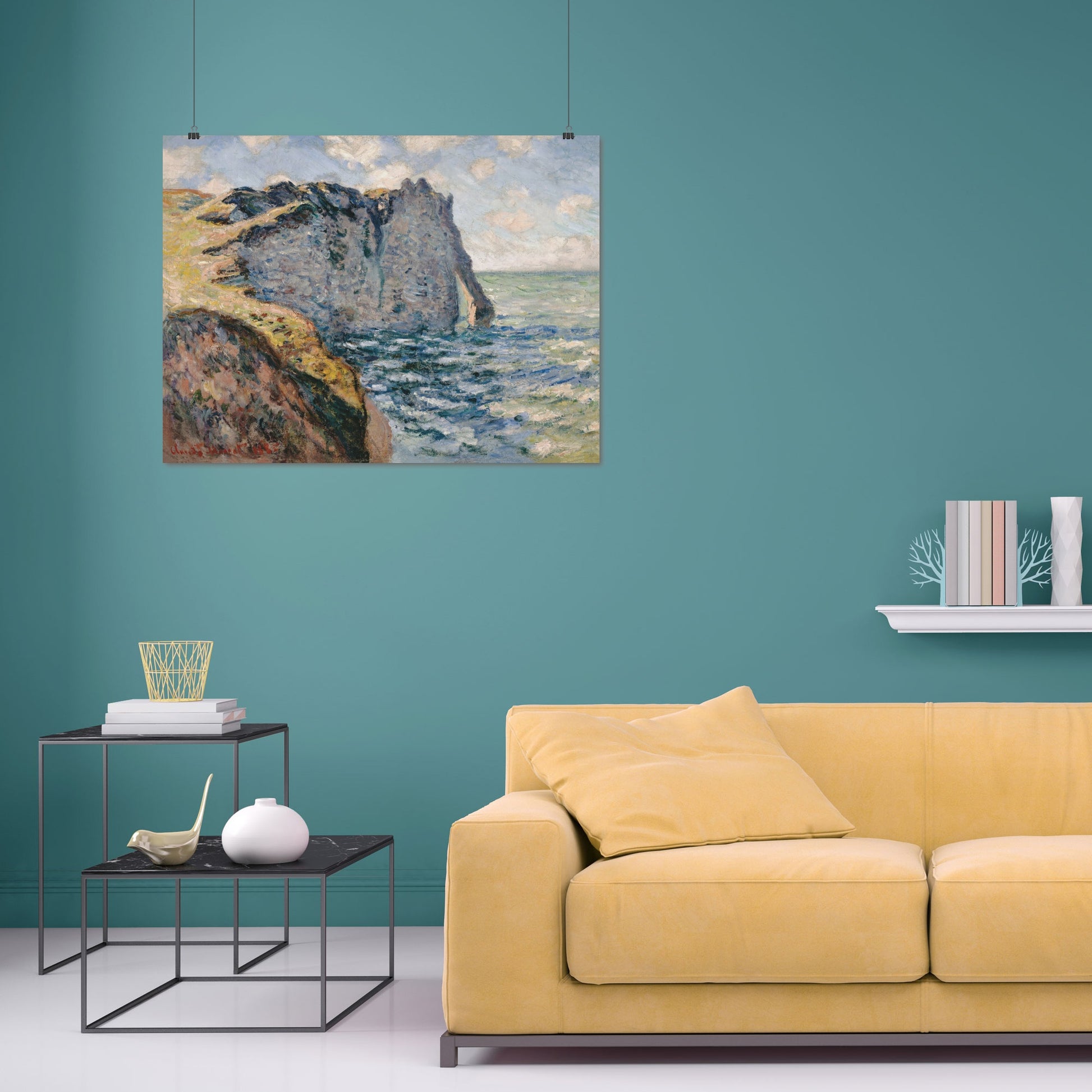 The Cliff of Aval (1885) – Claude Monet