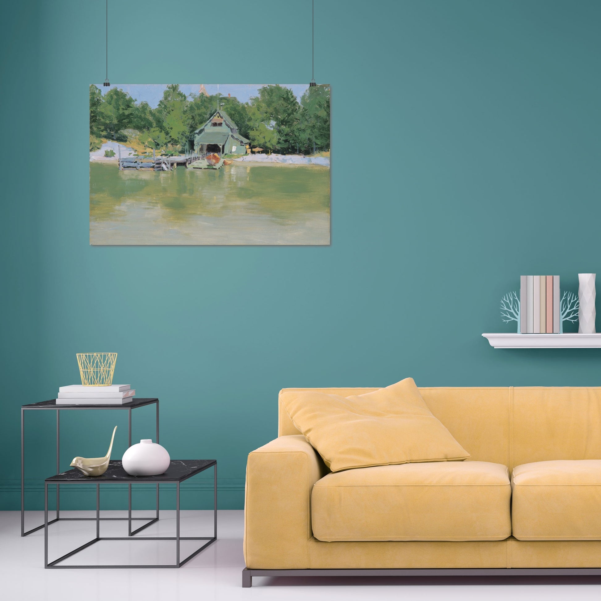 Boat House at Ingleneuk (1903) – Frederic Remington