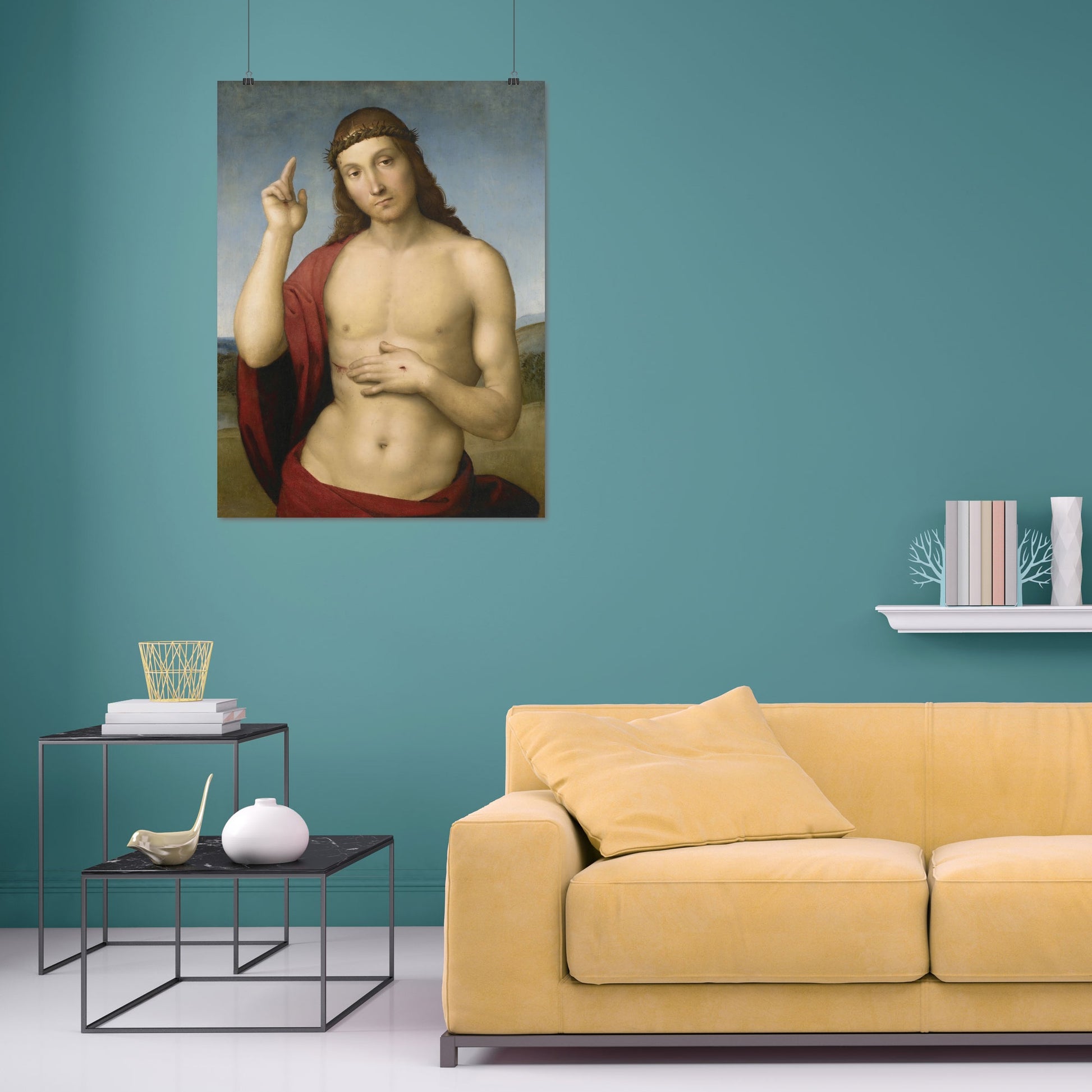 Christ Blessing  – Raphael Santi, Classic Art Reproduction