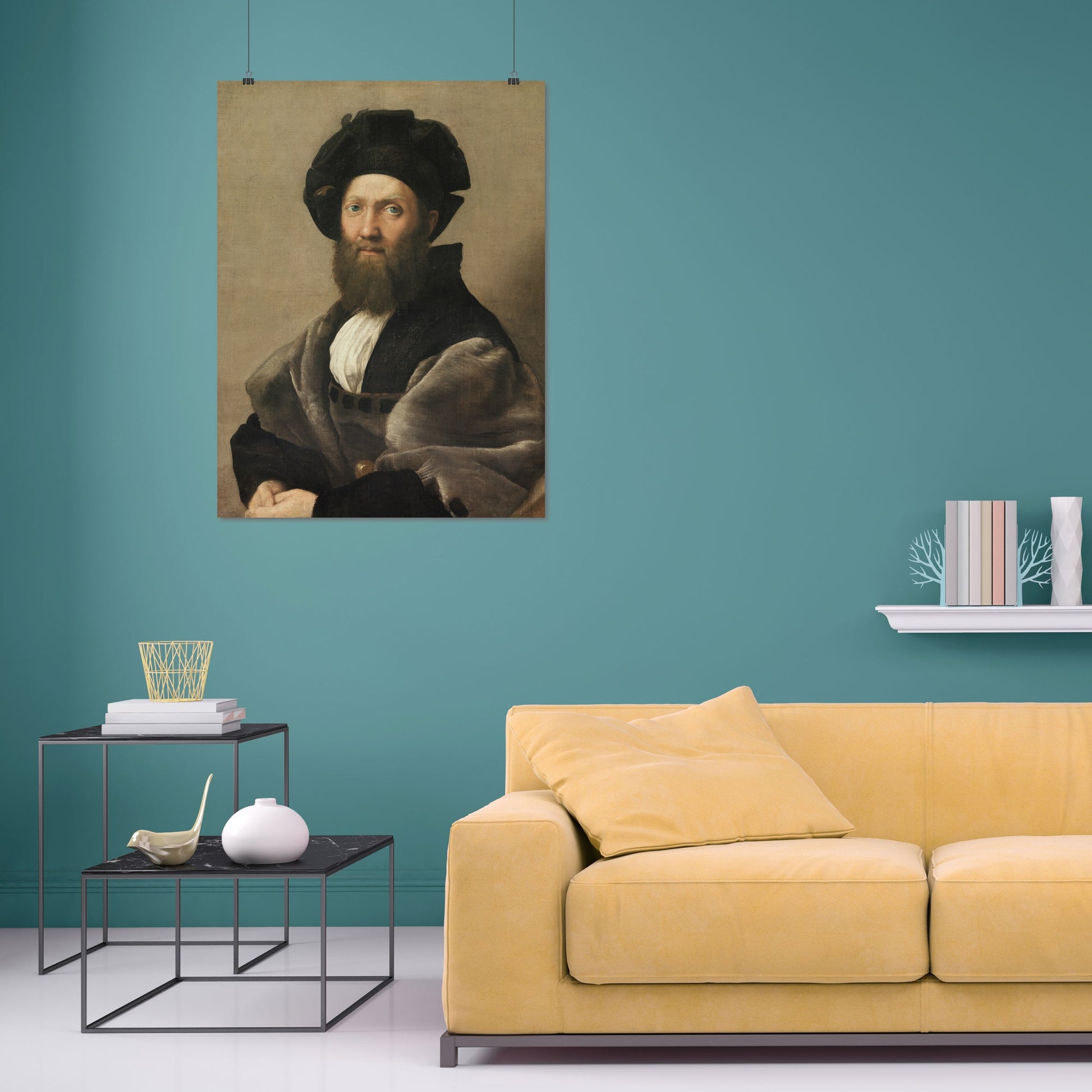 Portrait of Baldassare Castiglione – Raphael Santi, Classic Art Reproduction