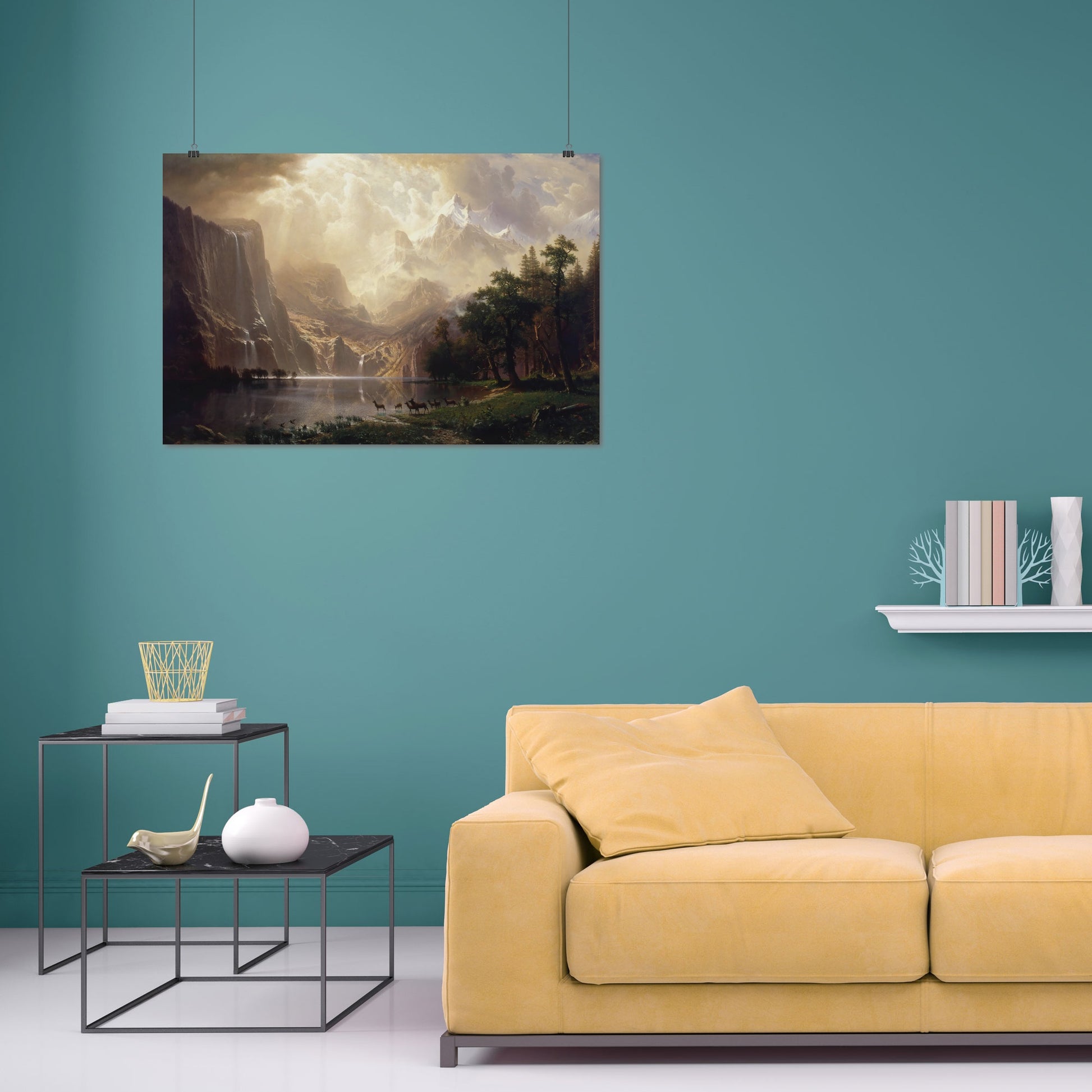 Among the Sierra Nevada – Albert Bierstadt, Classic Art Reproduction
