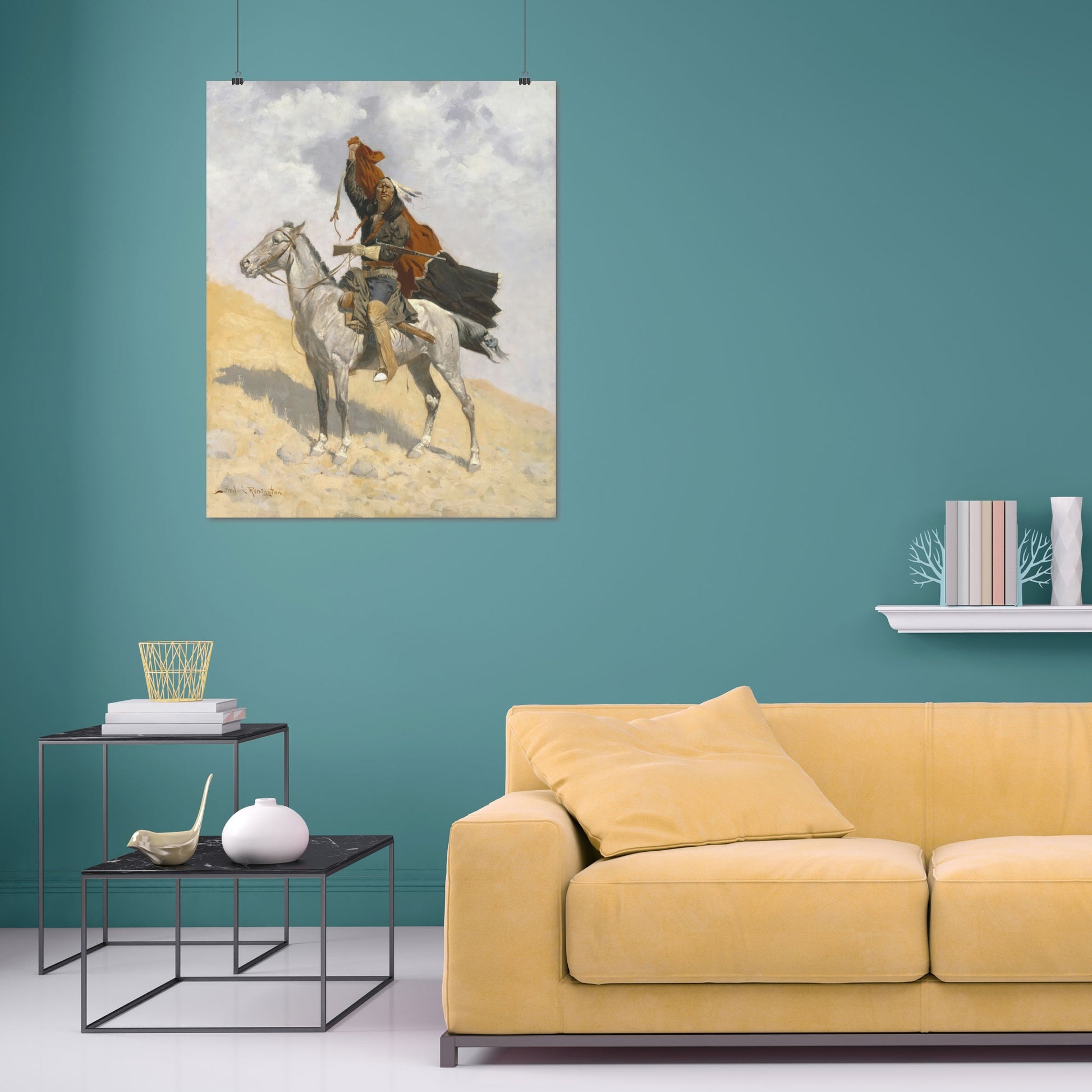 The Blanket Signal – Frederic Remington, Classic Art Reproduction