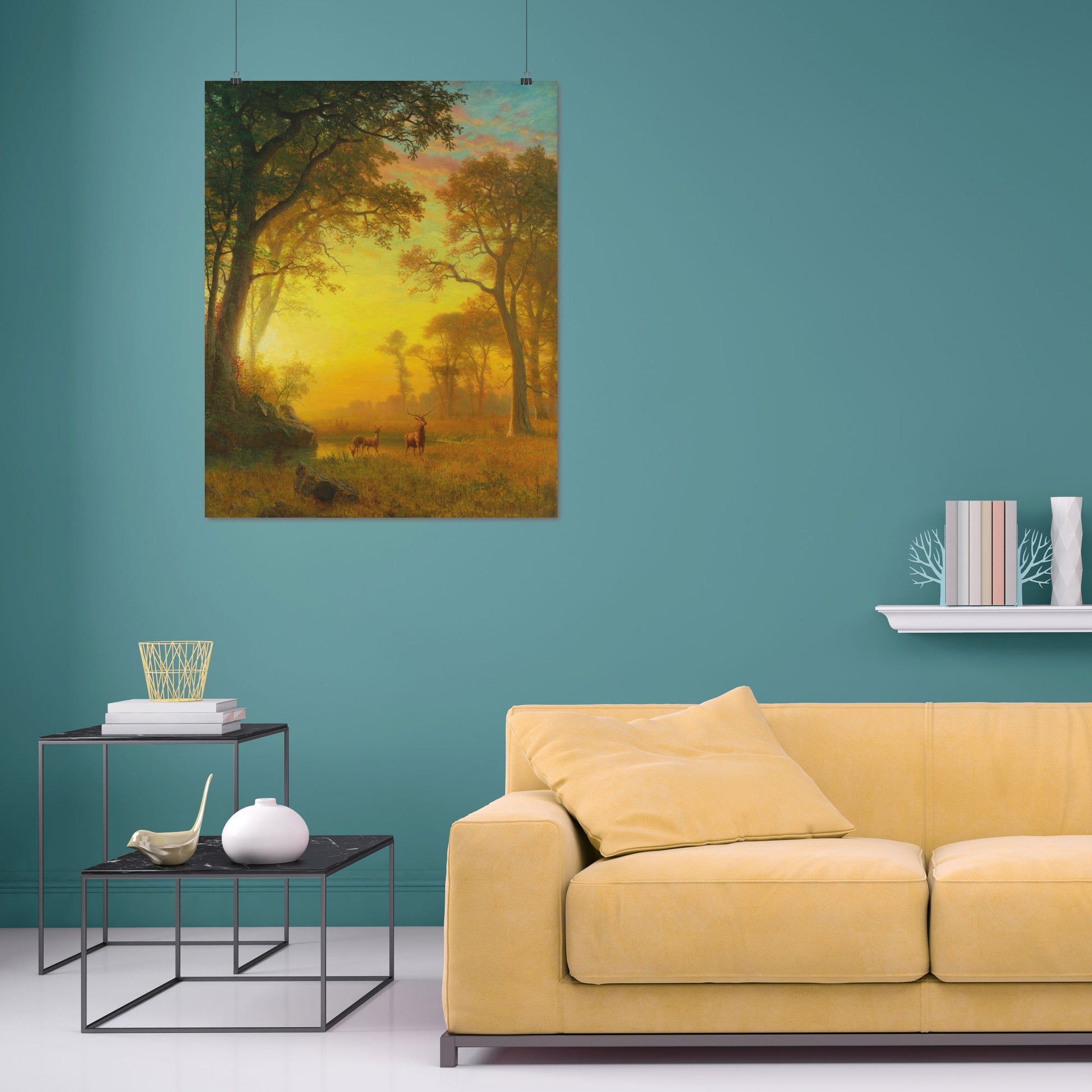 Light in the Forest – Albert Bierstadt, Classic Art Reproduction