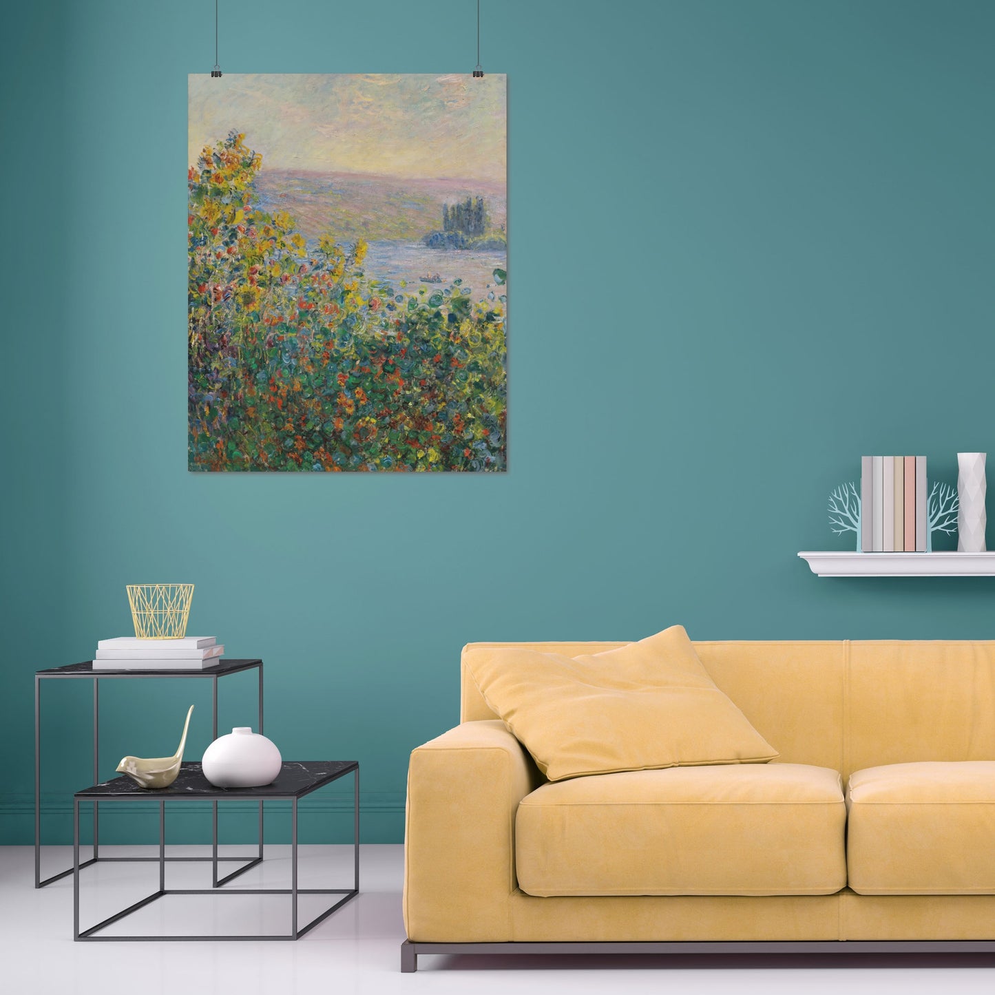 Flower Beds at Vétheuil (1881) – Claude Monet