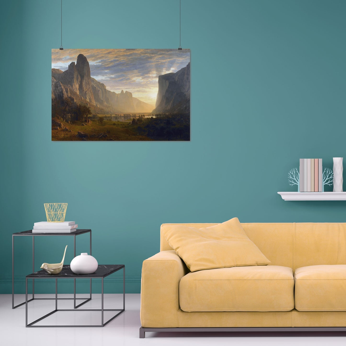Looking Down Yosemite Valley – Albert Bierstadt, Classic Art Reproduction