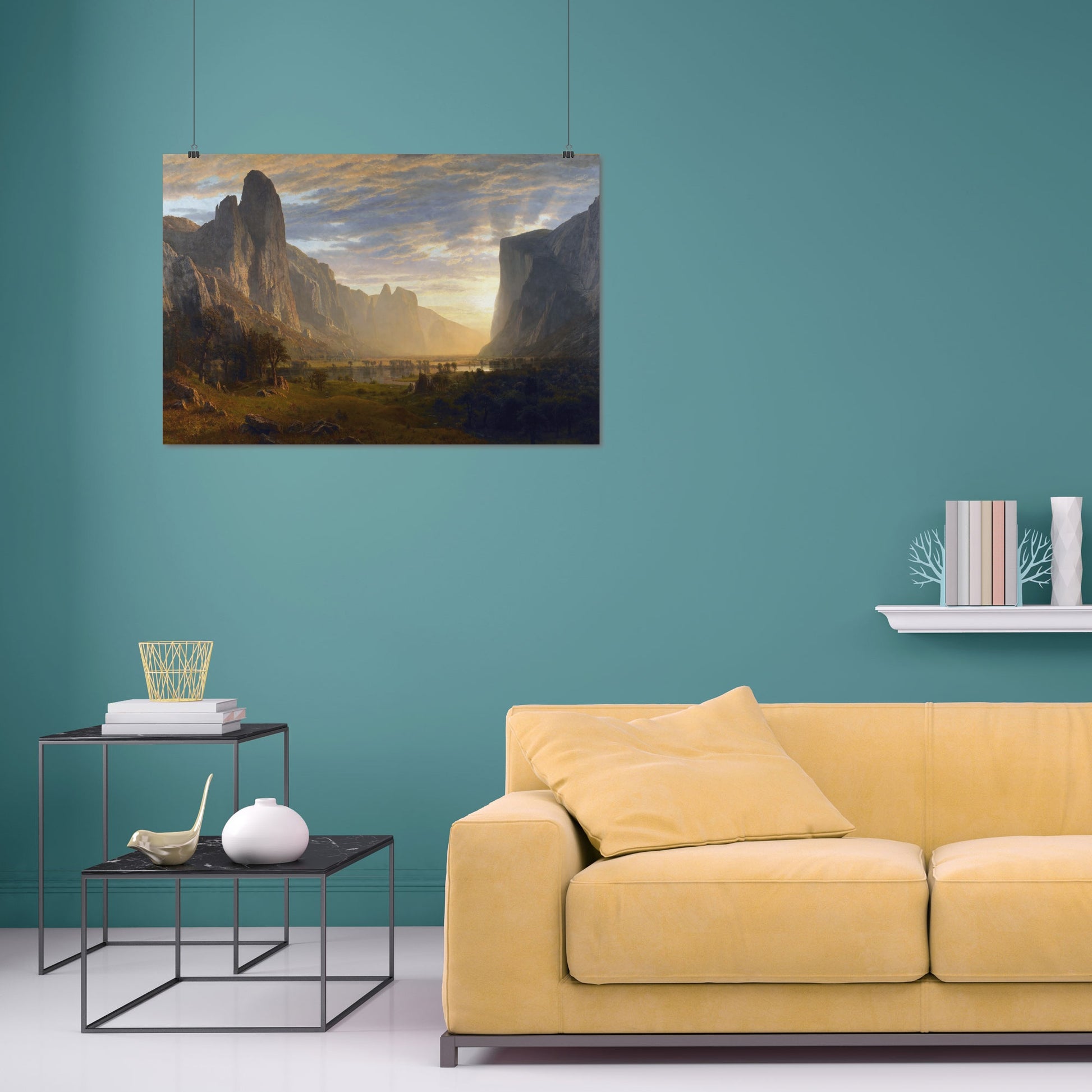 Looking Down Yosemite Valley – Albert Bierstadt, Classic Art Reproduction