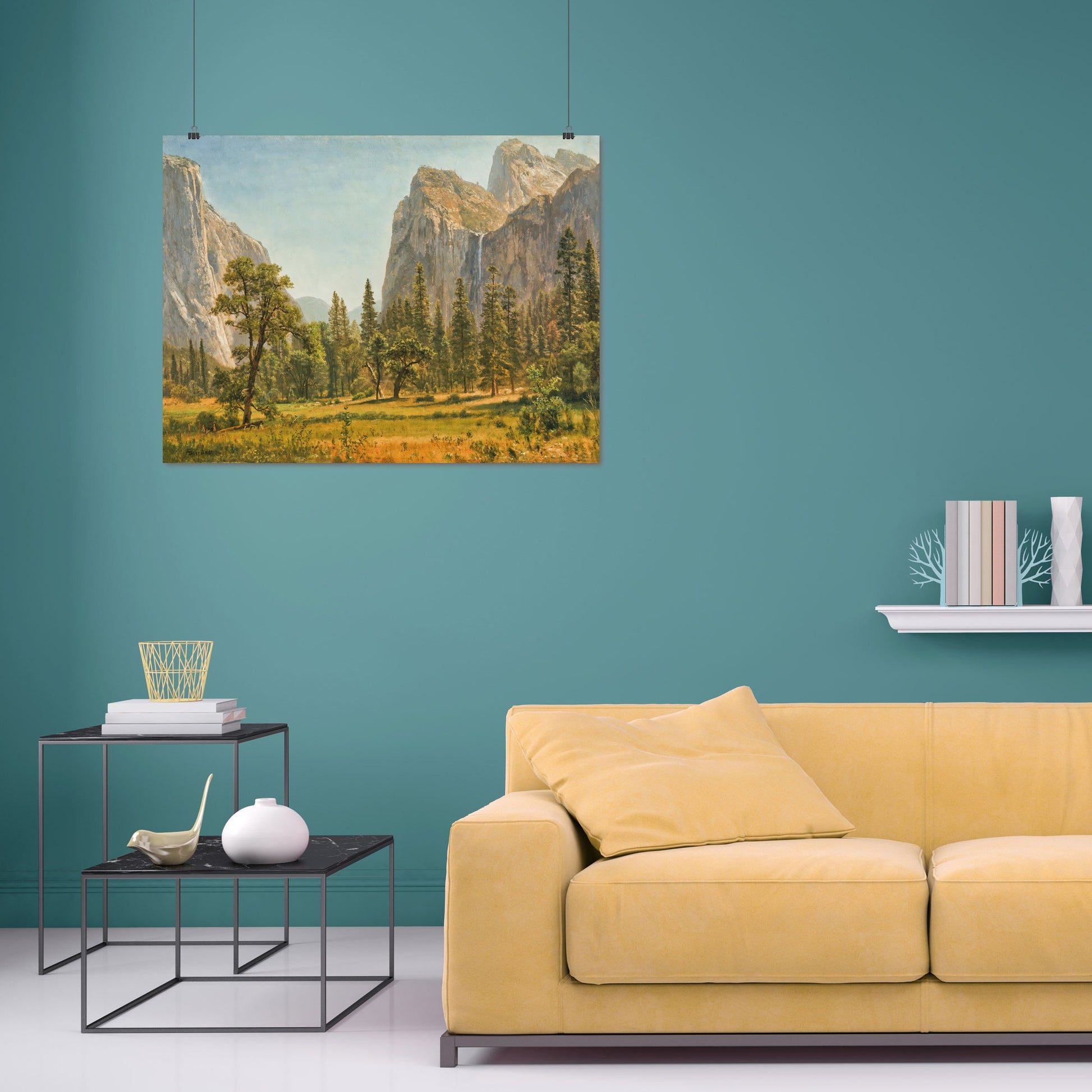 Bridal Veil Falls, Yosemite Valley – Albert Bierstadt, Classic Art Reproduction