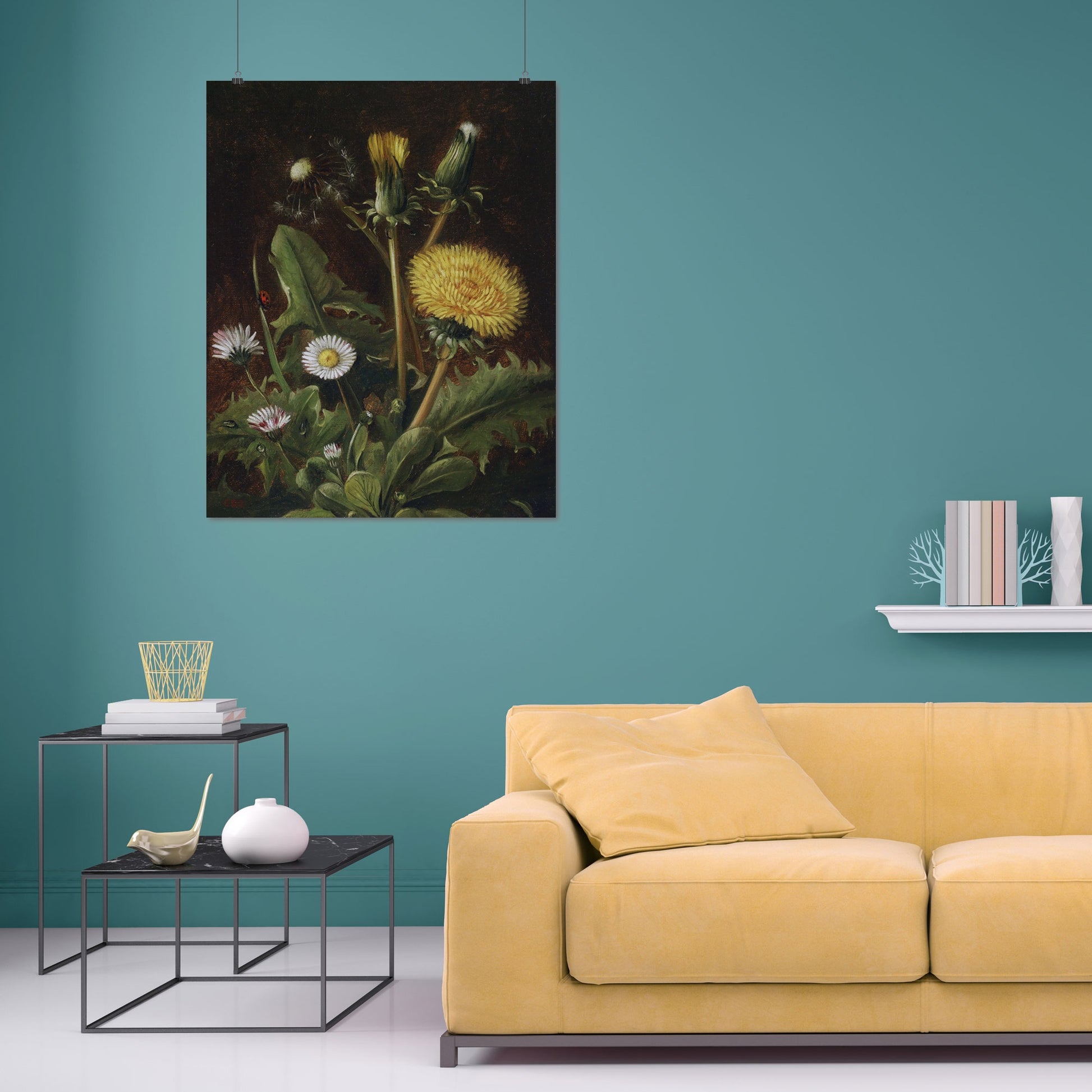 Still Life with Dandelions (19th century) – Otto Diderich Ottesen - Printed Masterpieces