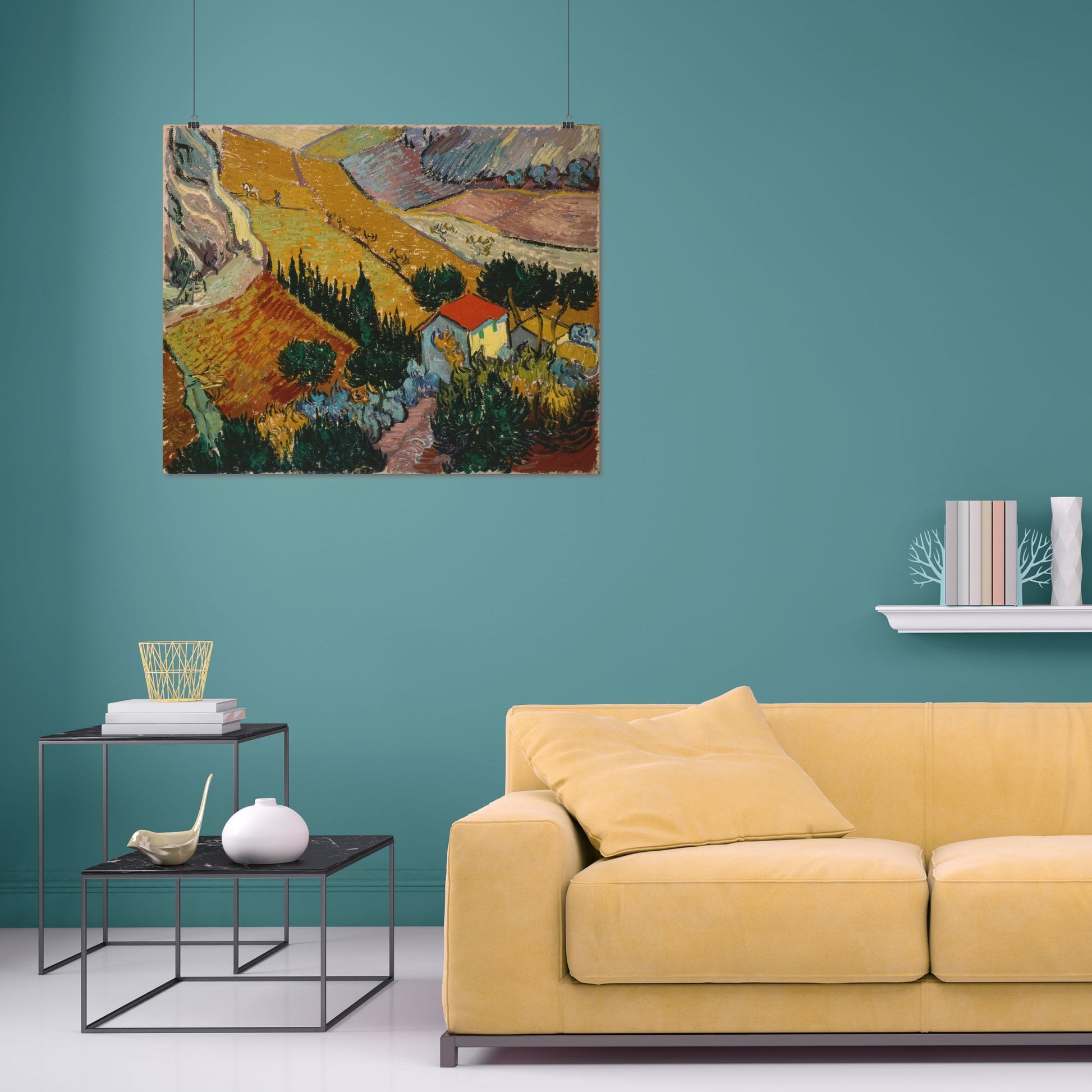 Valley with Ploughman (1889) – Vincent van Gogh - Printed Masterpieces