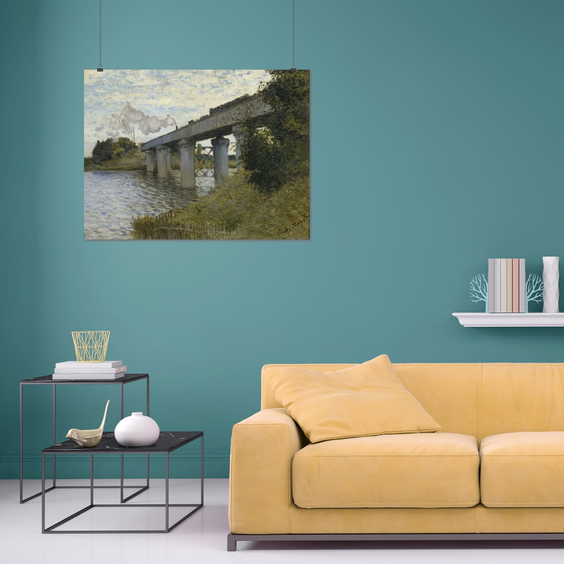 The Railroad bridge in Argenteuil (1873–1874) – Claude Monet - Printed Masterpieces