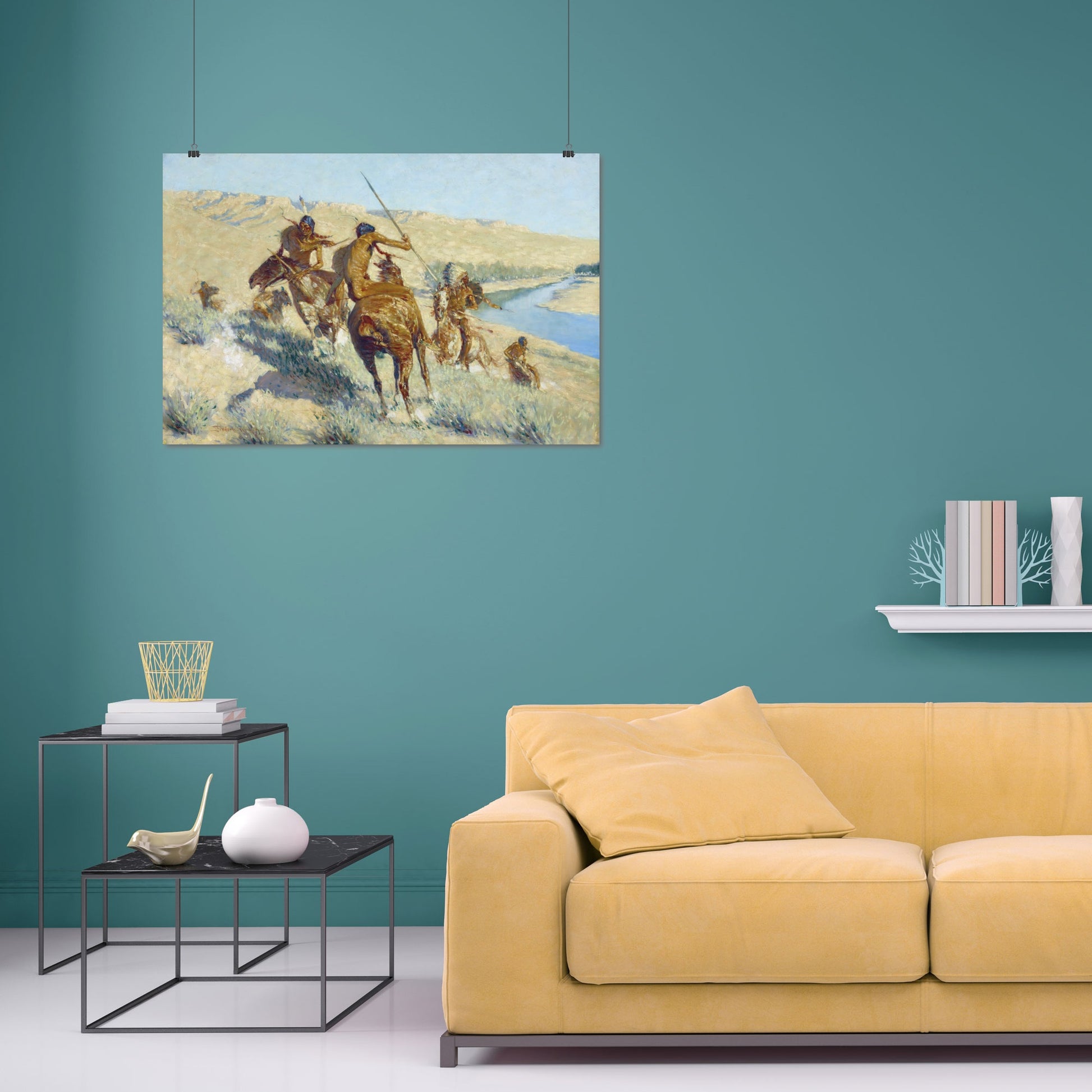 Episode of the Buffalo Gun – Frederic Remington, Classic Art Reproduction