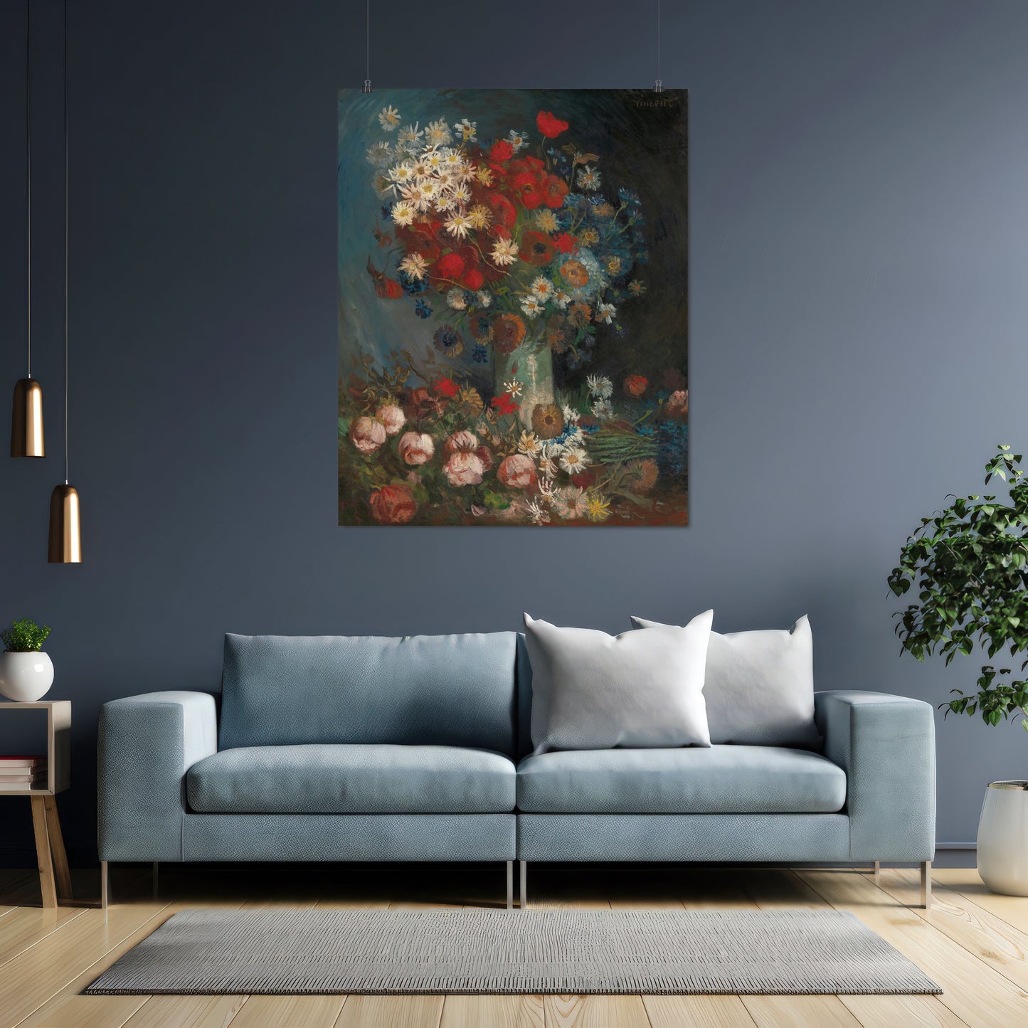 Still life with meadow flowers and roses (1886–1887) – Vincent van Gogh