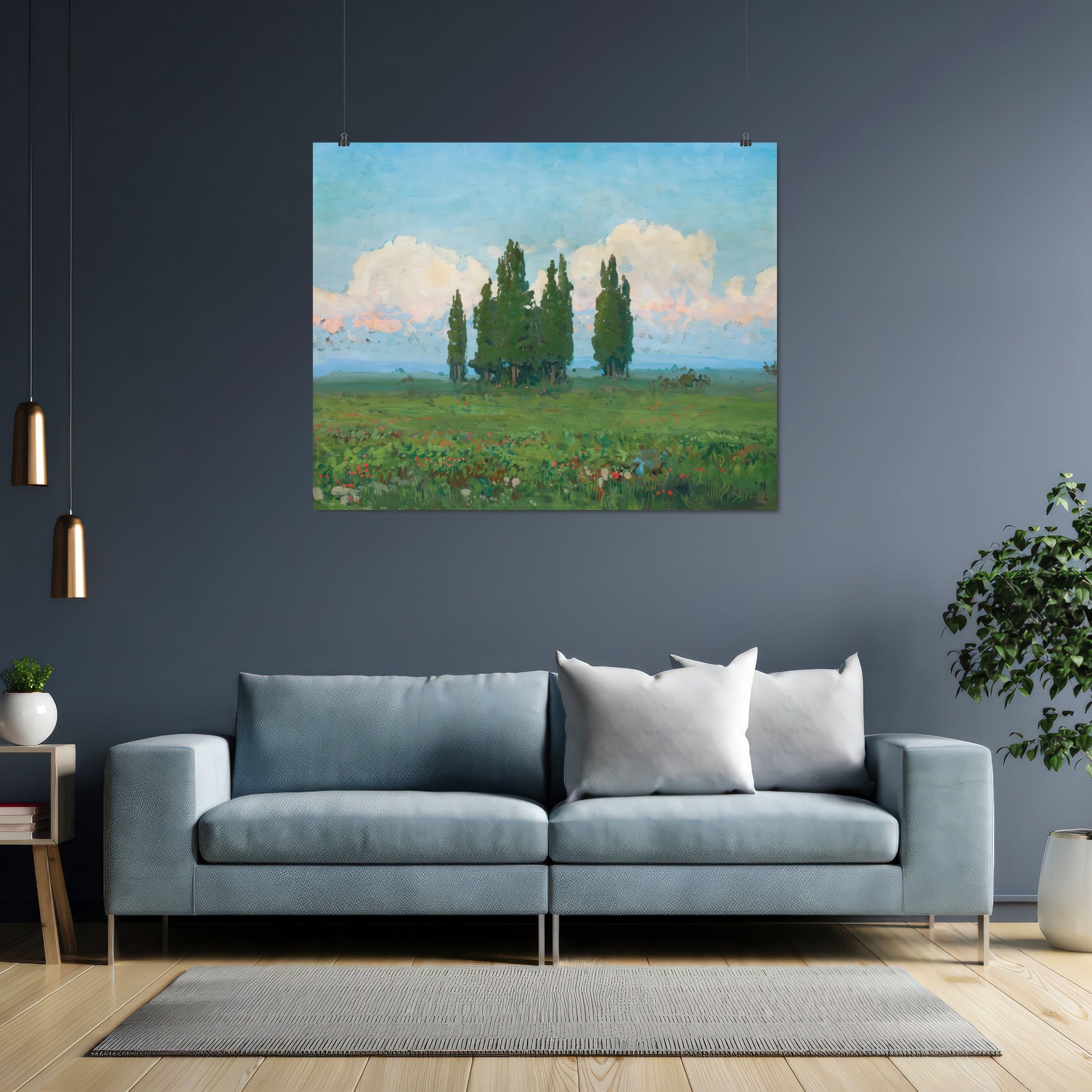 Landscape with cypresses (1900) – Iwan Trusz