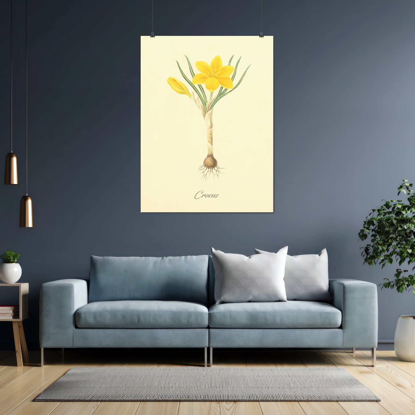 Crocus, botanical illustration (1829) – Margaret Roscoe