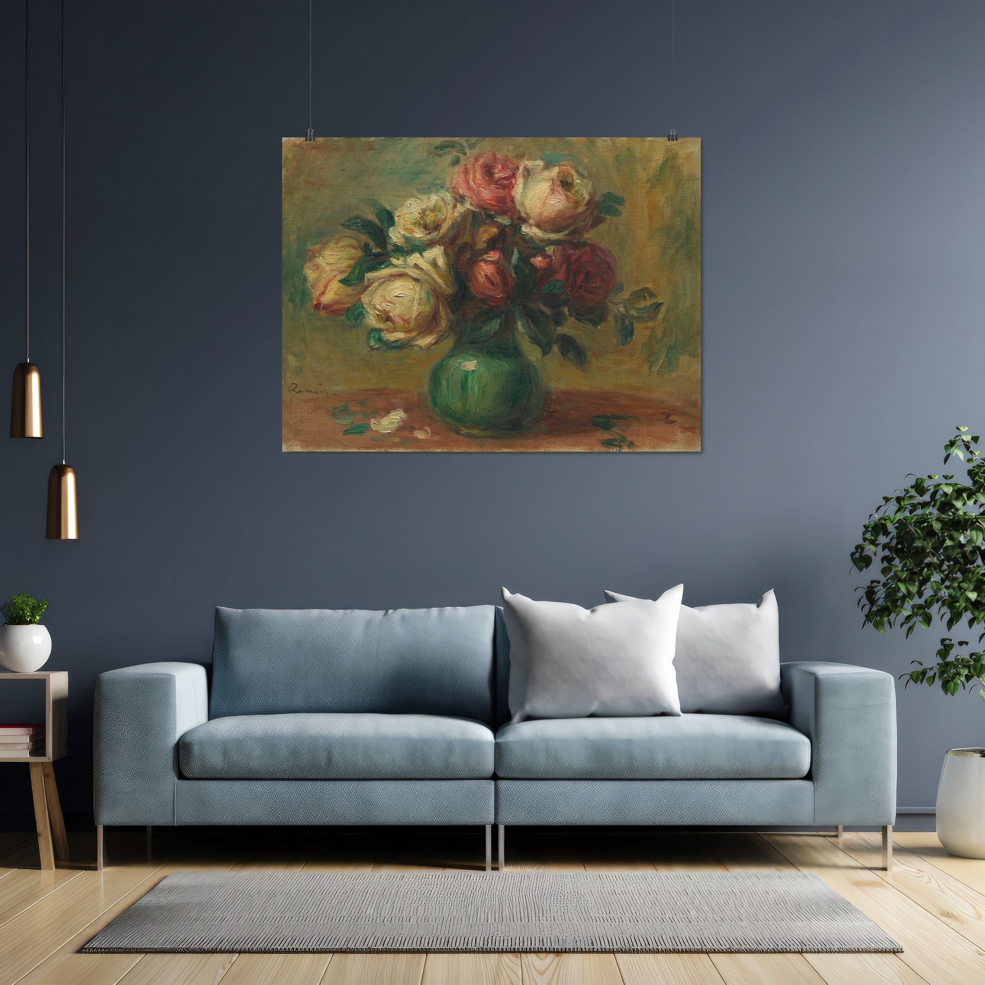 Roses in a Vase (1890) – Pierre-Auguste Renoir