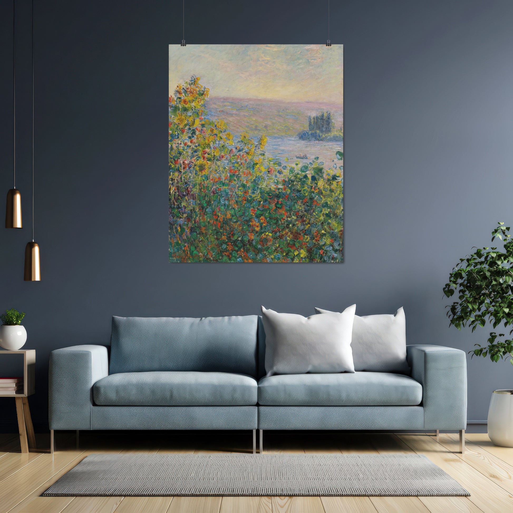 Flower Beds at Vétheuil (1881) – Claude Monet