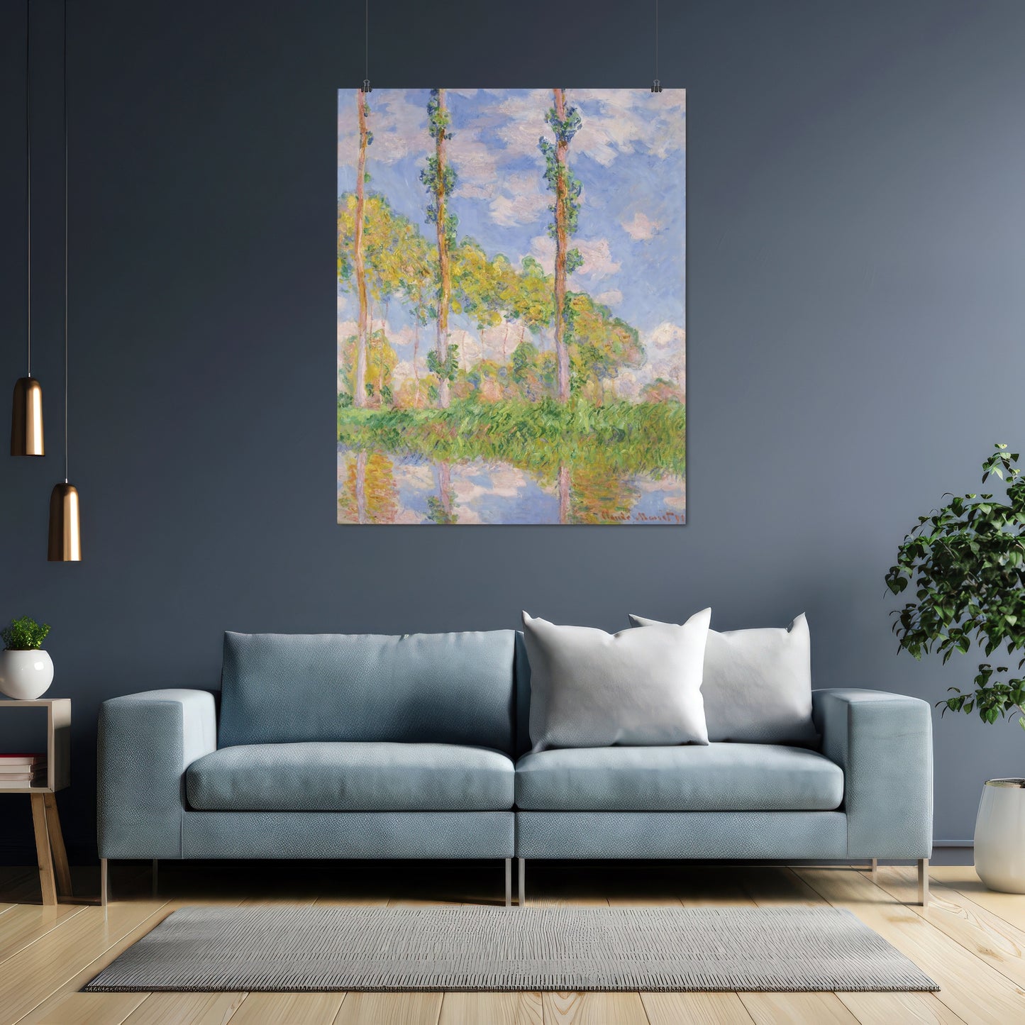 Poplars in the Sun (1891) – Claude Monet